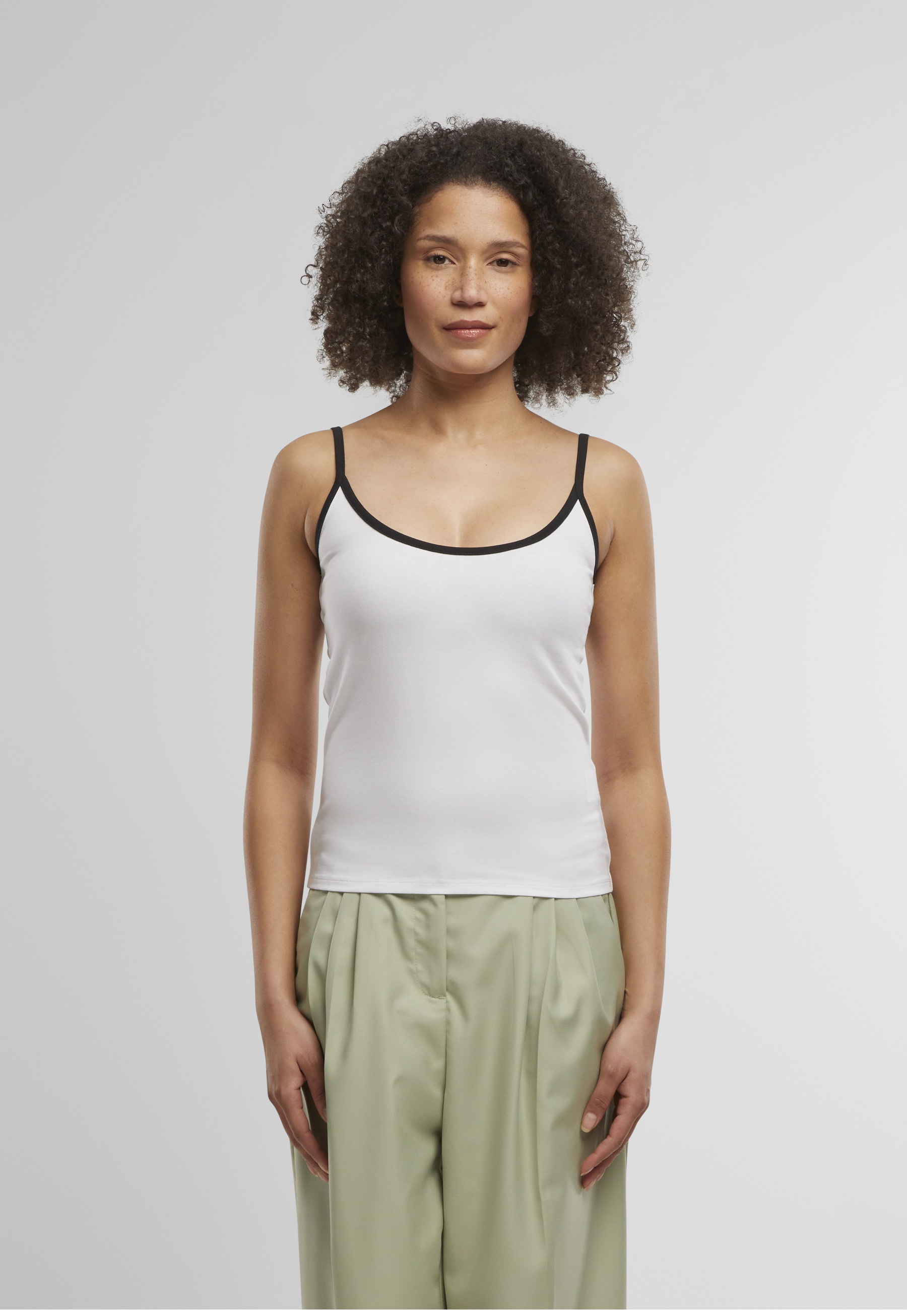URBAN CLASSICS Muskelshirt »Urban Classics Ladies Contrast Basic Top 2-Pack« 1