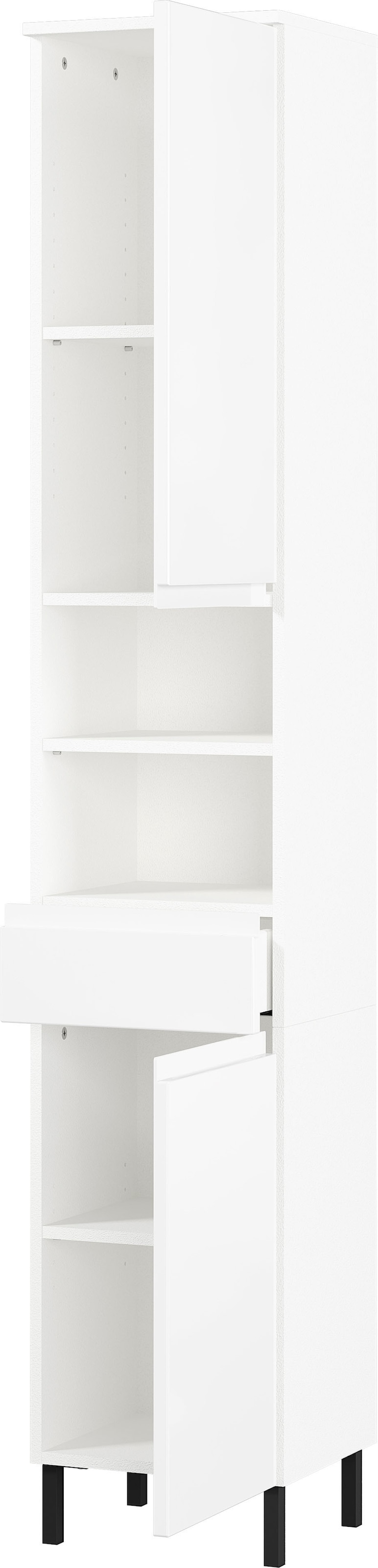 GERMANIA Badmöbel-Set »Scantic«, (5 St.), bestehend aus Kommode, Schrank, Hochschrank, Waschbeckenunterschrank