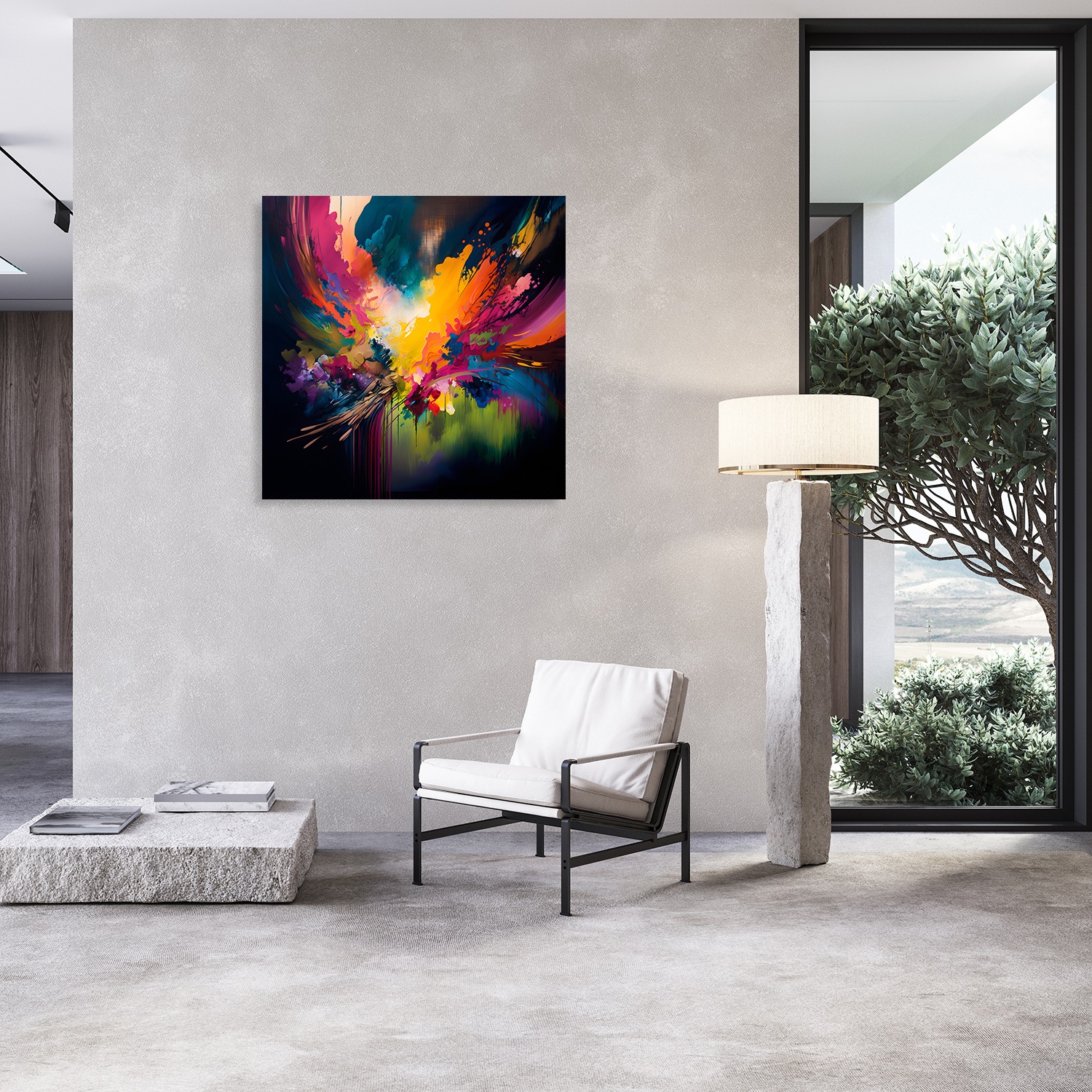 Affengeilebilder Leinwandbild "Color Explosion by Nilo auf Keilrahmen gespannt" 1 Stk. tlg. Kunstdruck Wandbild Bild in verschiedenen Formaten