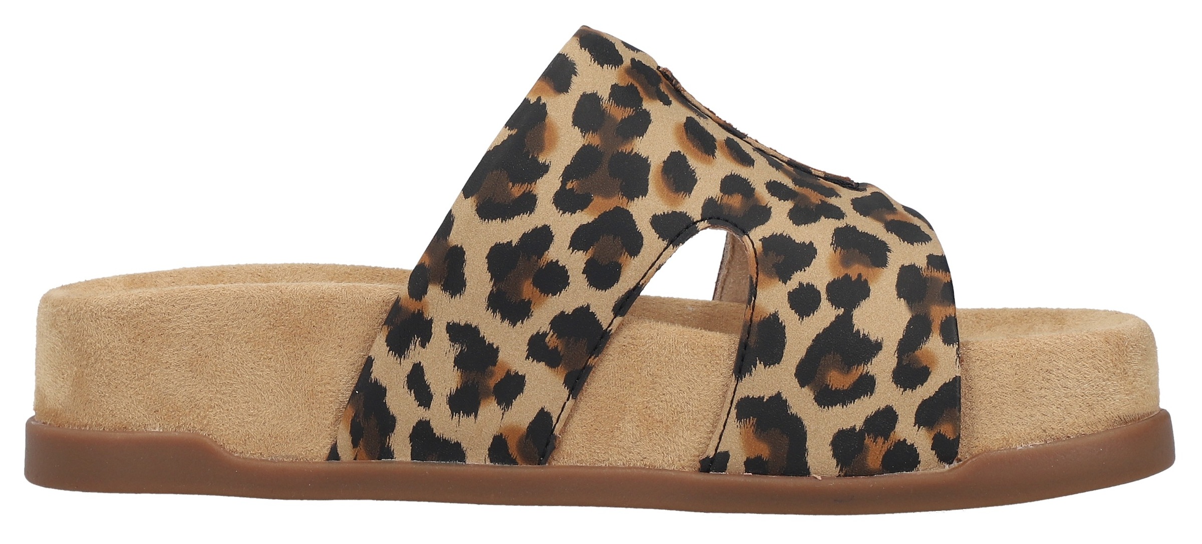 Rieker Pantolette  Sommerschuh, Strandschuh, Urlaubsschuh in Leo-Optik