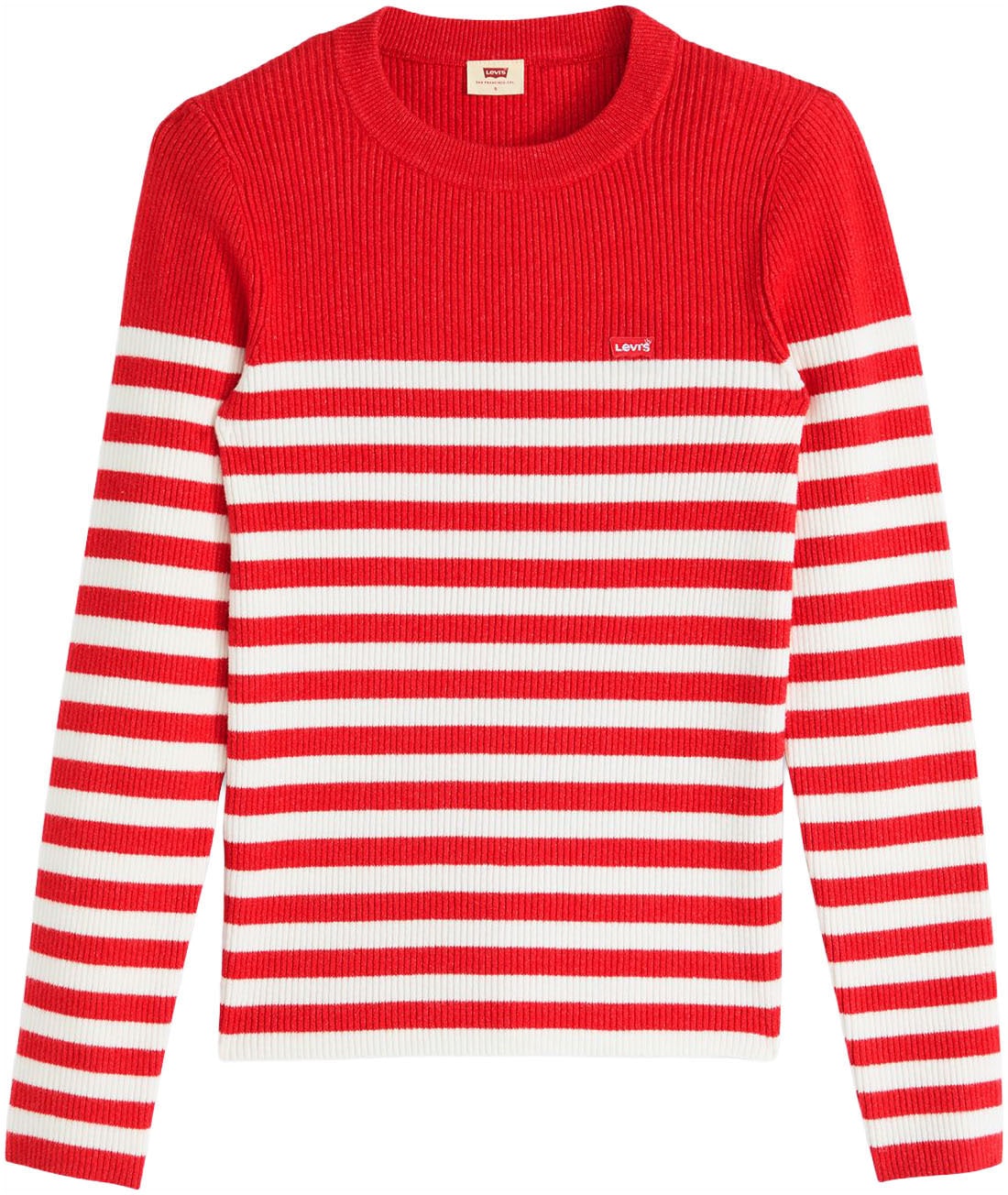 Levis Rundhalspullover "RIB CREW SWEATER", Geripptes Strickmuster günstig online kaufen