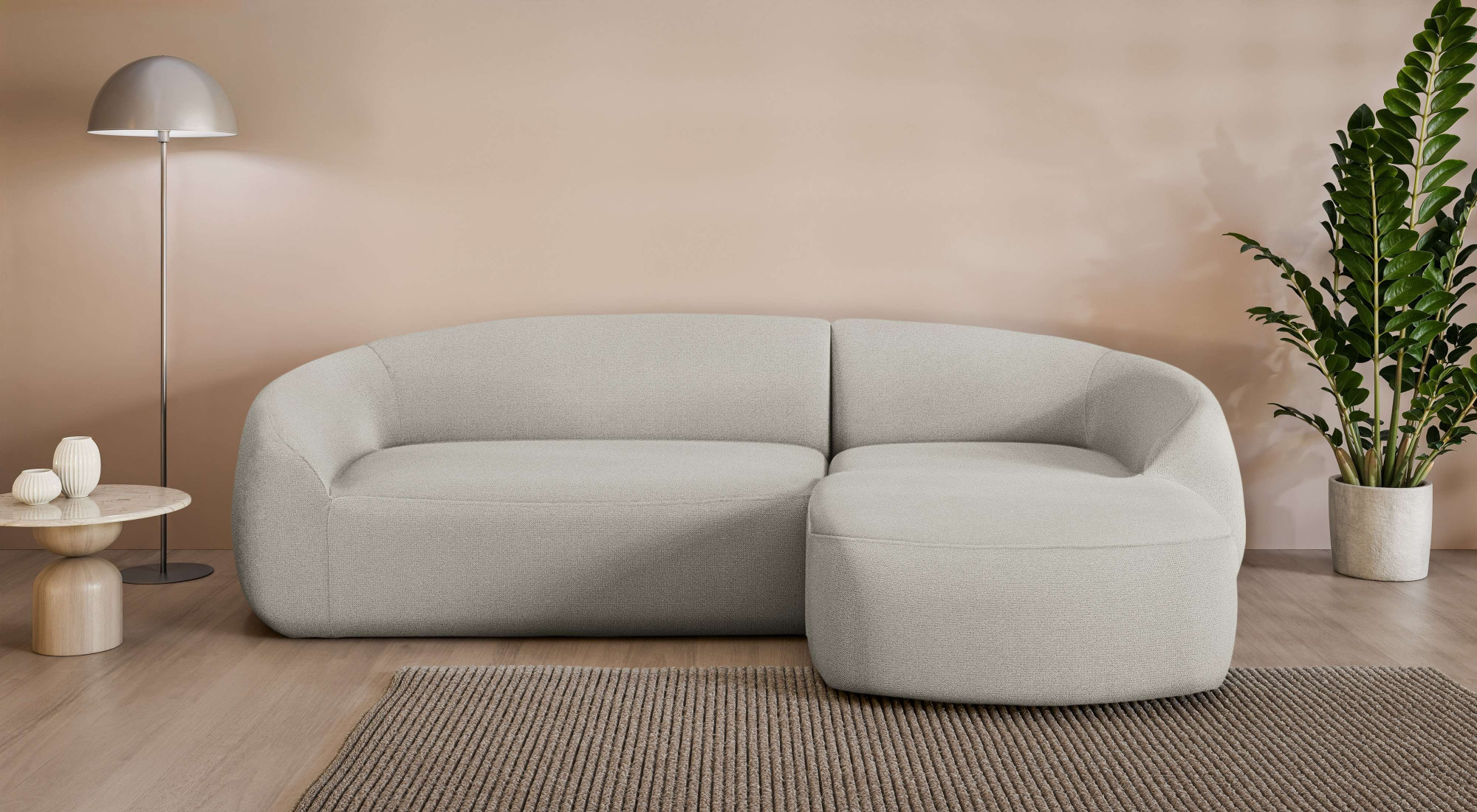 LeGer Home by Lena Gercke Ecksofa "YANI, L-Form, Designersofa, organische Form, Maße B/T/H: 255/170/81 cm" L-Form, Designersofa, organische Form, Maße B/T/H: 255/170/81 cm