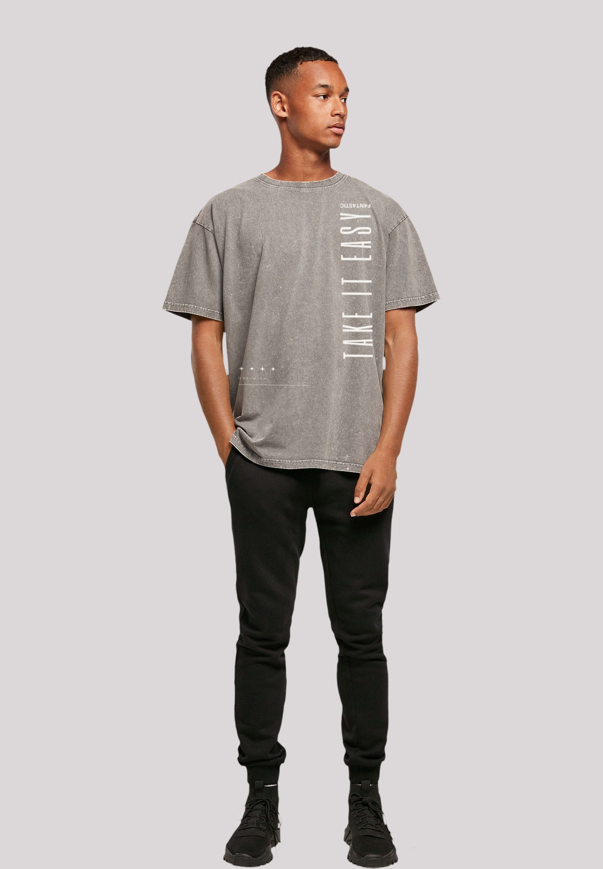F4NT4STIC T-Shirt »Take It Easy Text«, Print