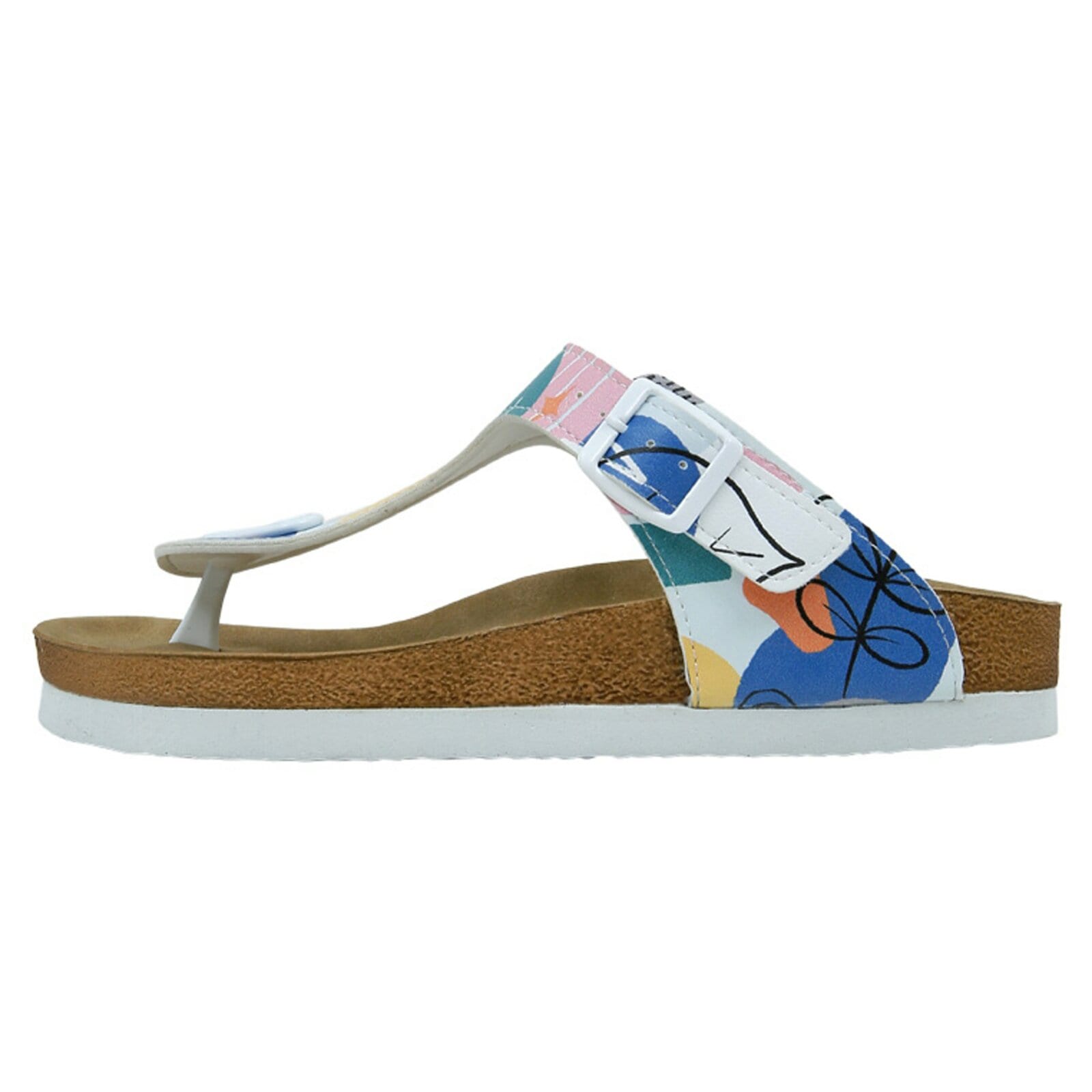 DOGO Zehentrenner "Damen Lila Abstract Leaves Vegan Damen Sandalen/ Sandaletten /", Vegan