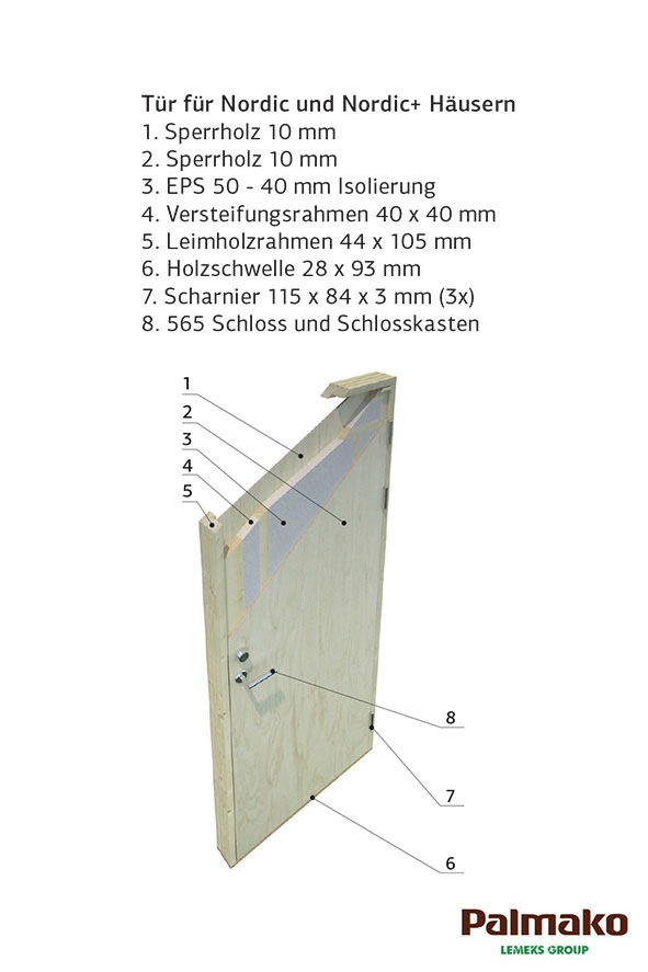 Palmako Garage »Andre«, BxTxH: 495x595x316 cm, ohne Tor, natur