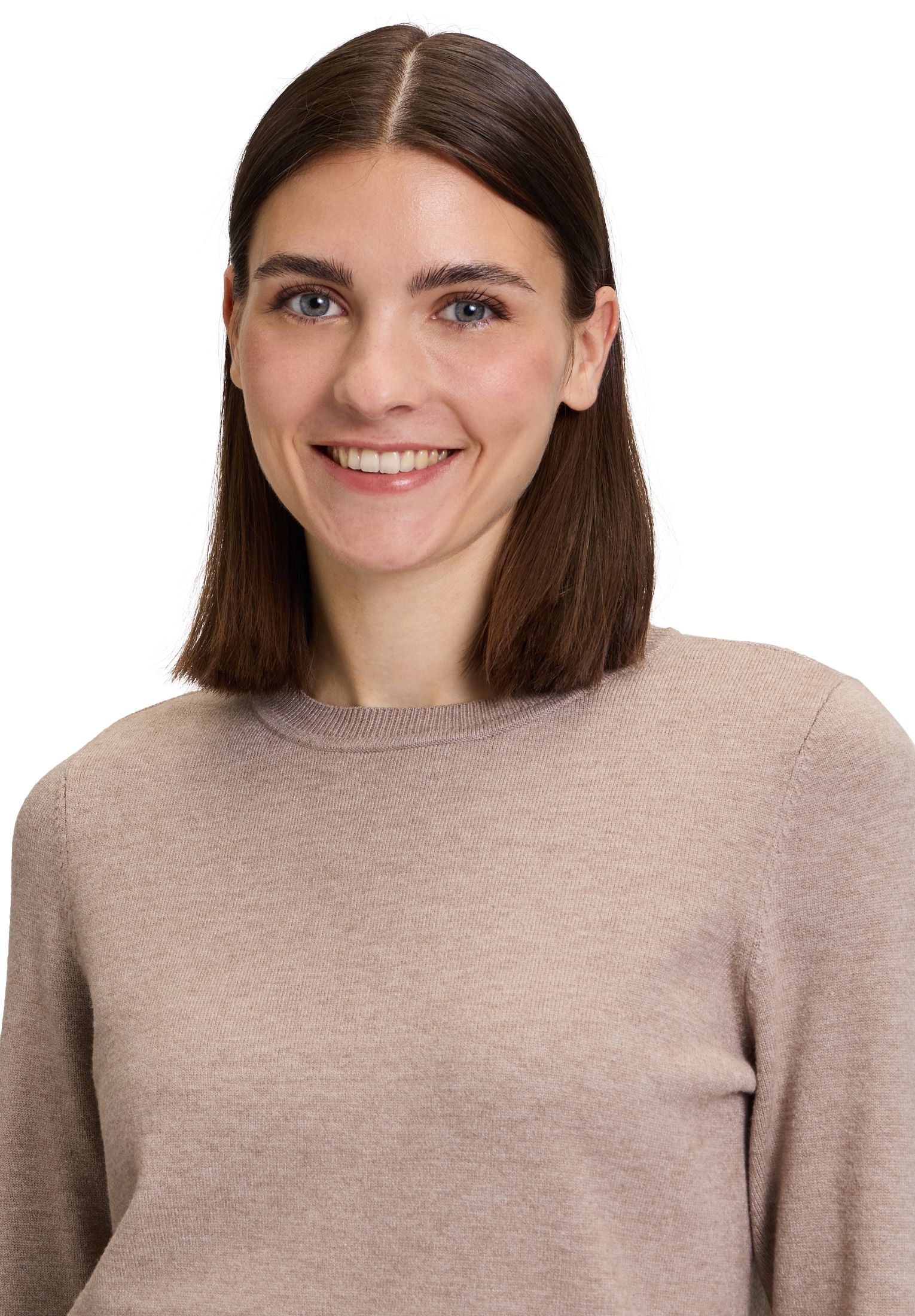 Betty Barclay Strickpullover »Betty Barclay Damen Basic-Strickpullover mit Rundhalsausschnitt«, (1 tlg.), Material