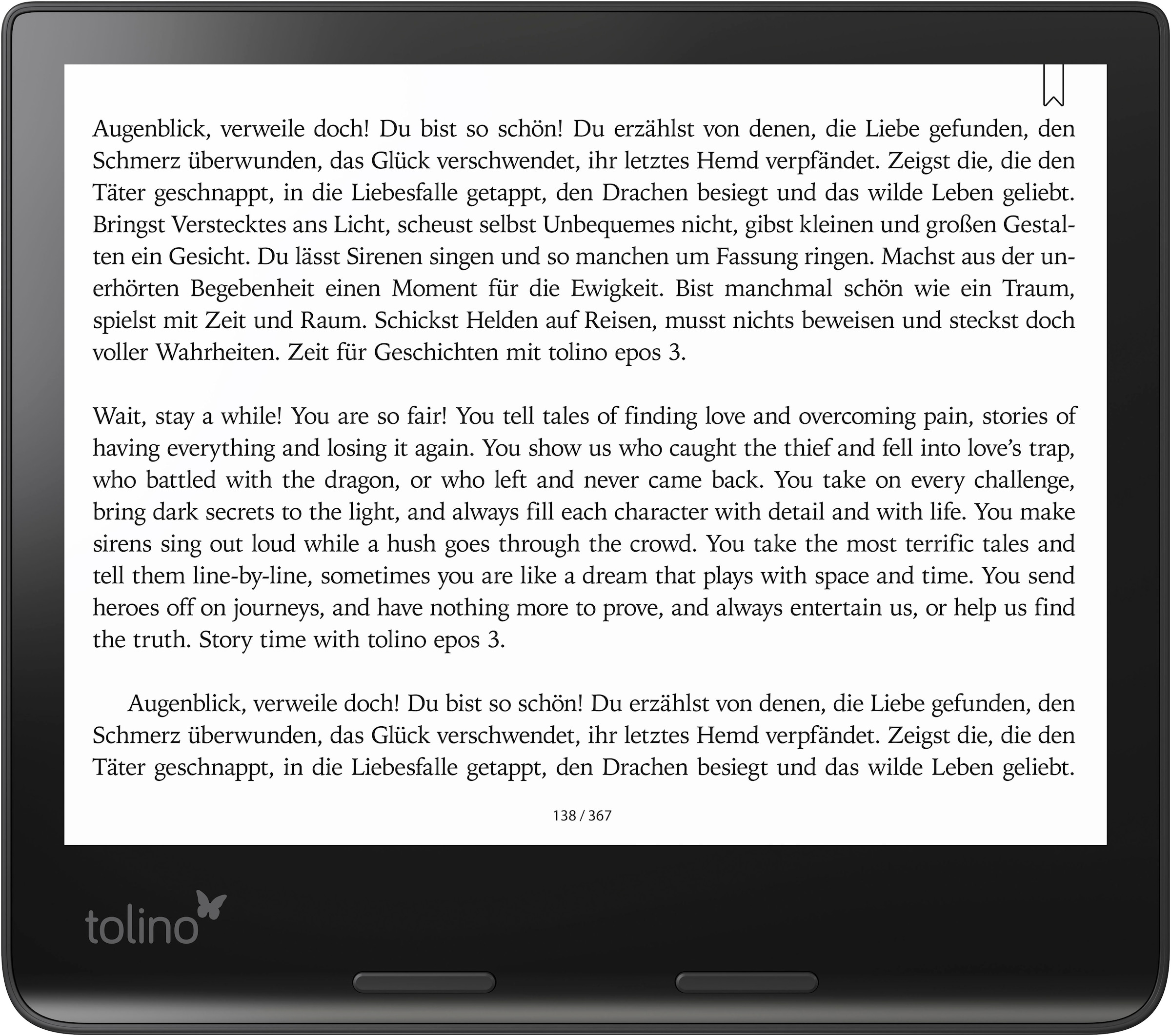 Tolino E-Book »epos 3«