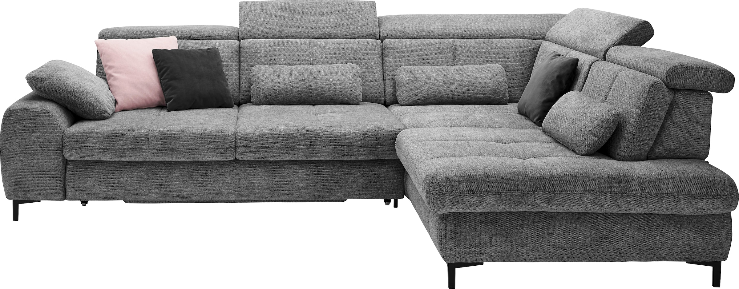 set one by Musterring Ecksofa Kaltschaumpolsterung, Flachgewebe, whlw. mit Funktionen, Sitzhöhe 49