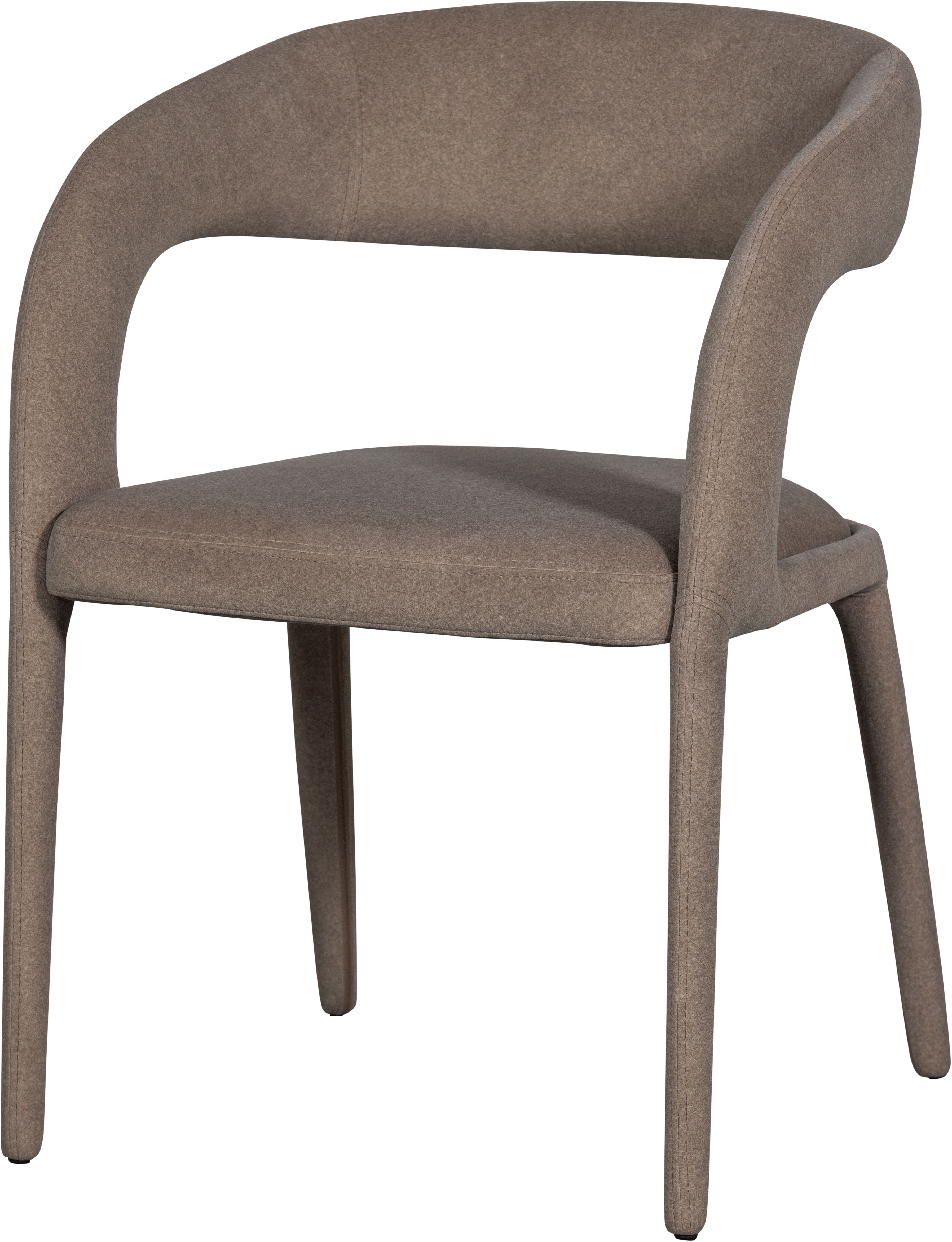 WOOOD Armlehnstuhl "Arms filzartige Optik Webstoff vollständig bezogen, H80 x B60 x T54 cm" () Tragkraft 120 kg, Maximale Verschleißfestigkeit, montiert geliefert