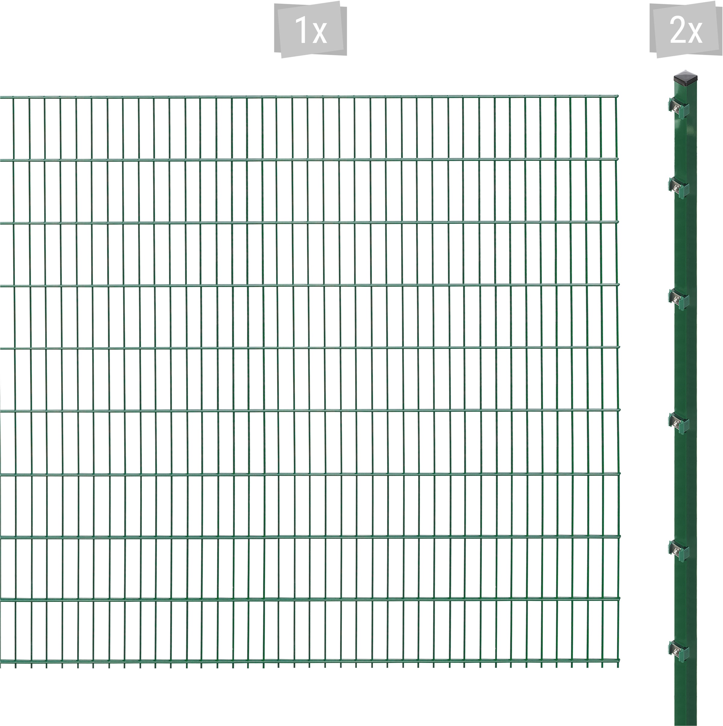 Arvotec Doppelstabmattenzaun "ESSENTIAL 183 zum Einbetonieren", Zaunhöhe 183 cm, Zaunlänge 2 - 60 m