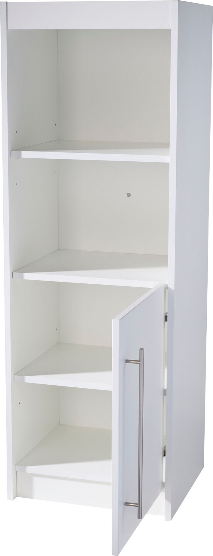 roba® Standregal »Regal Maren 125 cm hoch - Weiß«, modernes Bücher- oder Dekoregal, 2 offene Fächer, 1 Tür mit 2 Fächern