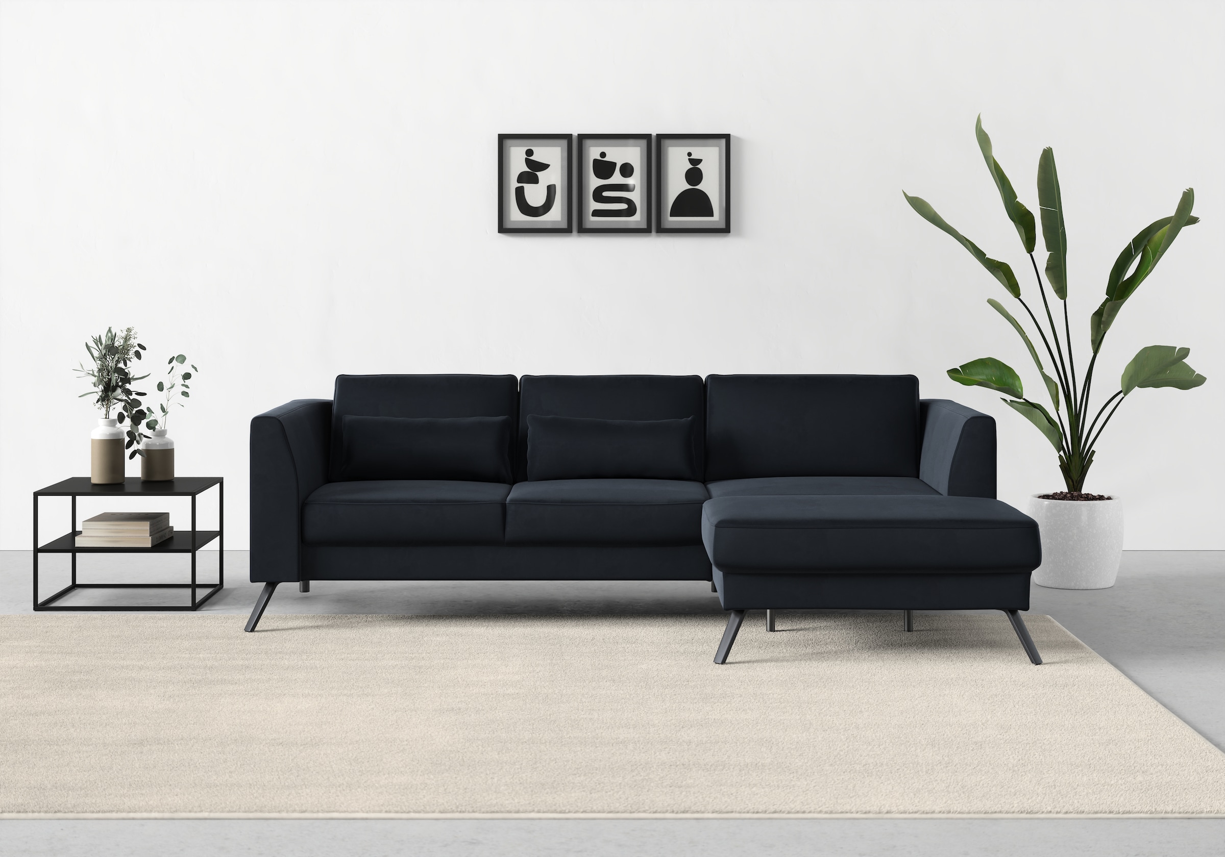 sit&more Ecksofa "Lindholm L-Form" mit Sitztiefenverstellung und Federkern günstig online kaufen