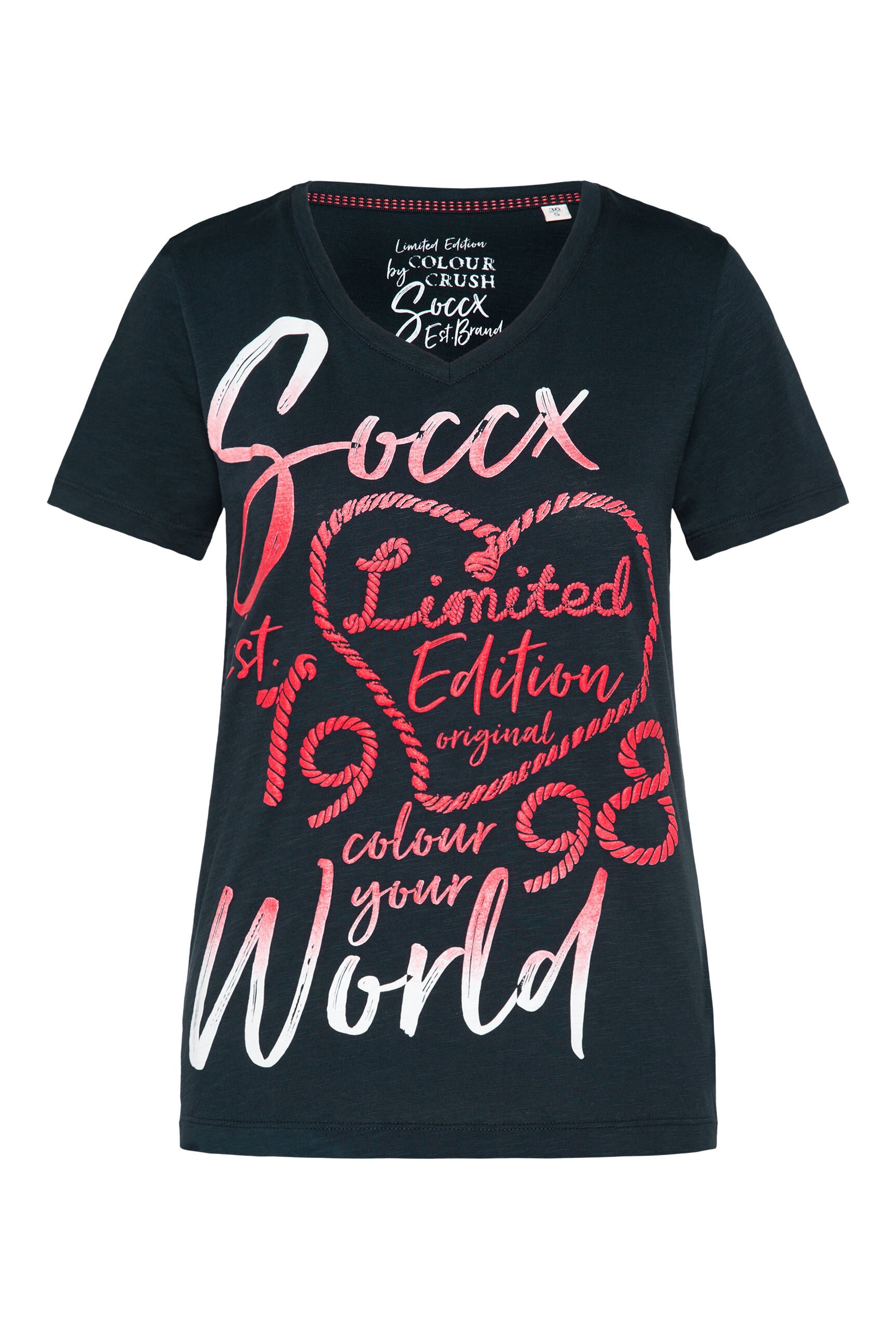 SOCCX V-Shirt, aus Baumwolle