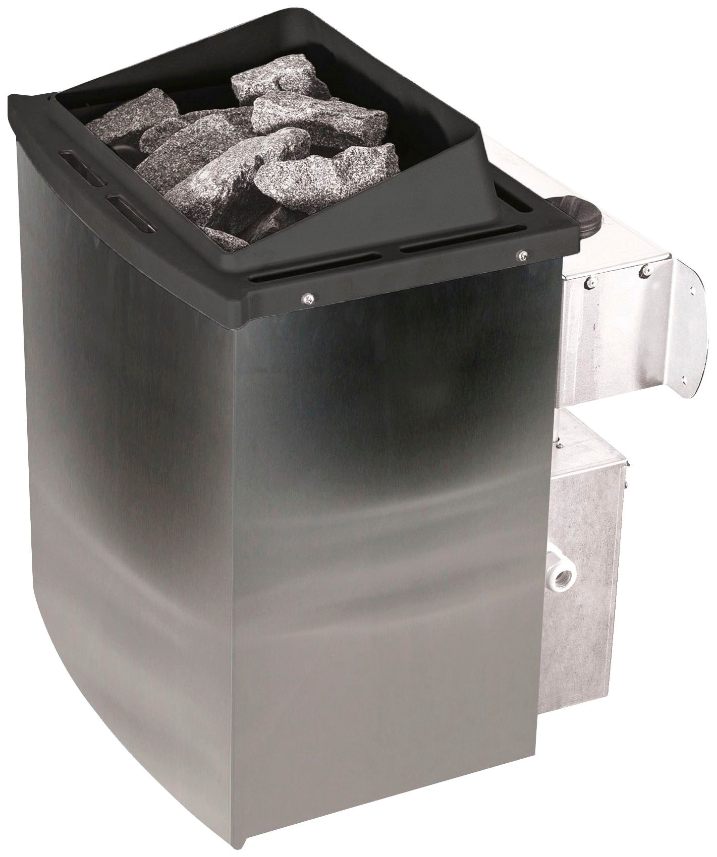 Karibu Sauna »"Leona" mit Klarglastür 2 Ofen 9 kW integr. Strg«, aus hochwertiger nordischer Fichte