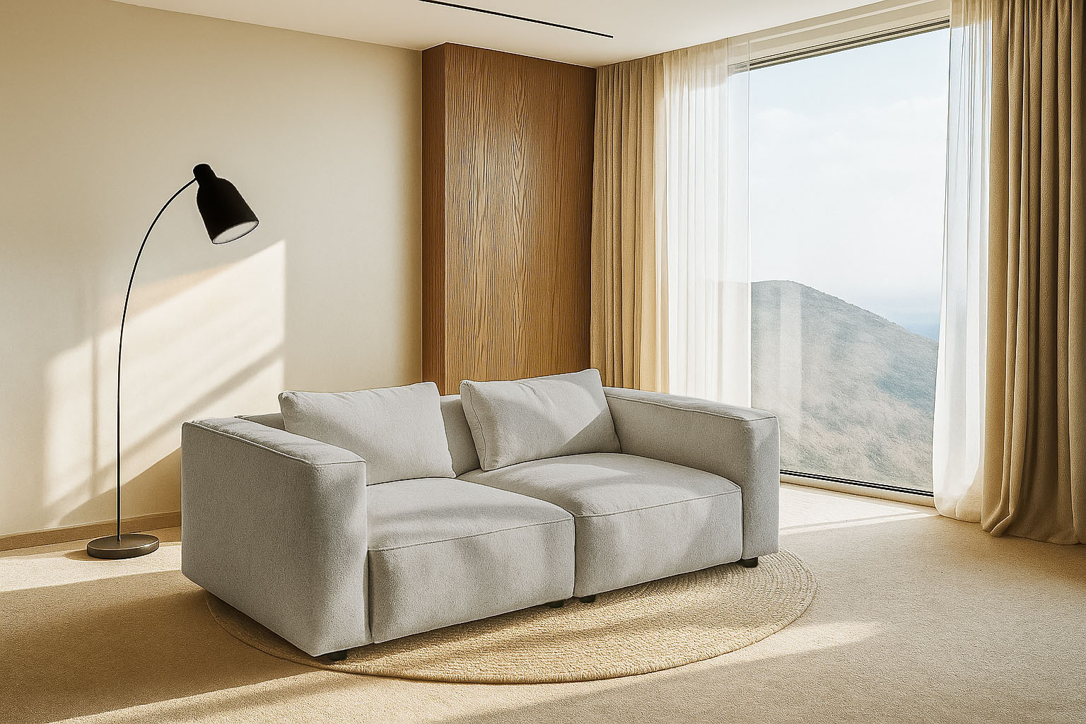 Home affaire 3-Sitzer "Tvinnet" Breite 228 cm, extra tiefe Sitzfläche, kubisches Sitzvergnügen