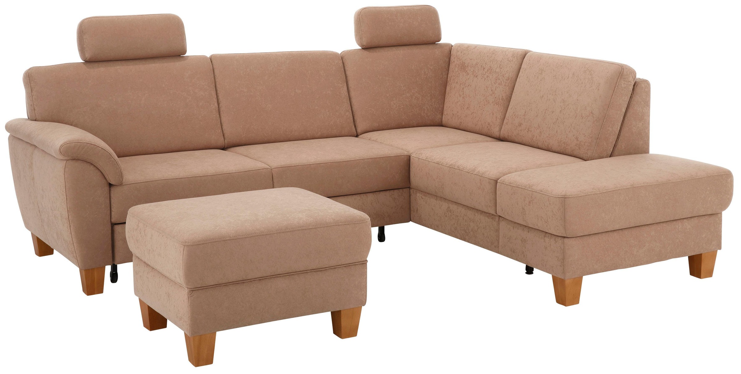 Home affaire Ecksofa "Alta L-Form" mit Federkern und Kontrastnaht, Füße Buc günstig online kaufen