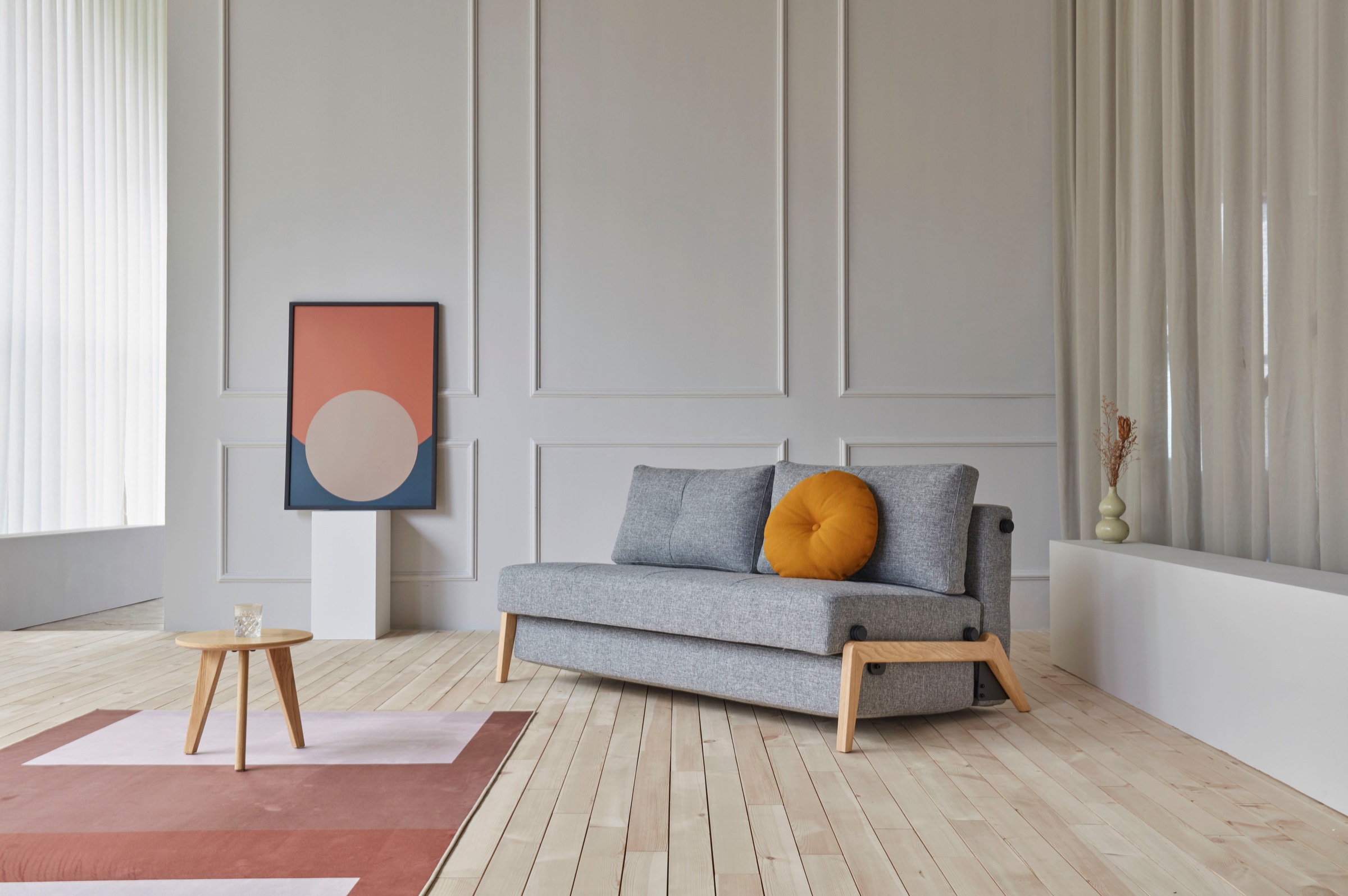 Eiche LIVING BAUR Kompaktes bestellen mit ™ Schlafsofa aus | Füßen INNOVATION »Cubed«, Klappsofa