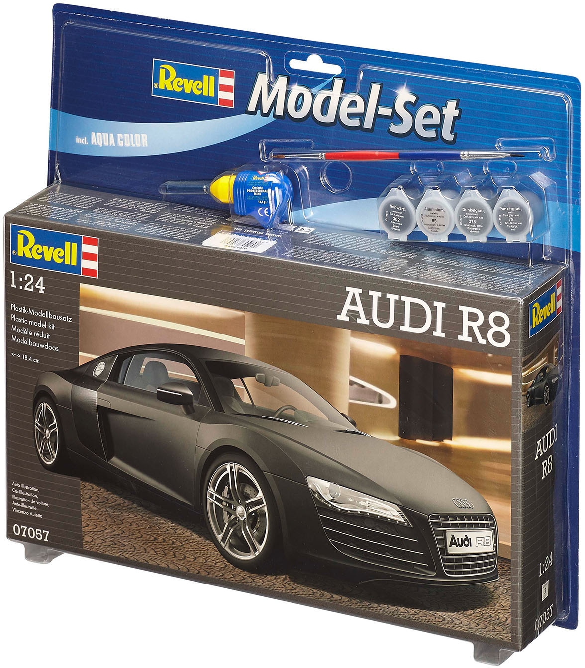 Revell® Modellbausatz »Model Set, Audi R8«, (Set), 1:24, Made in Europe