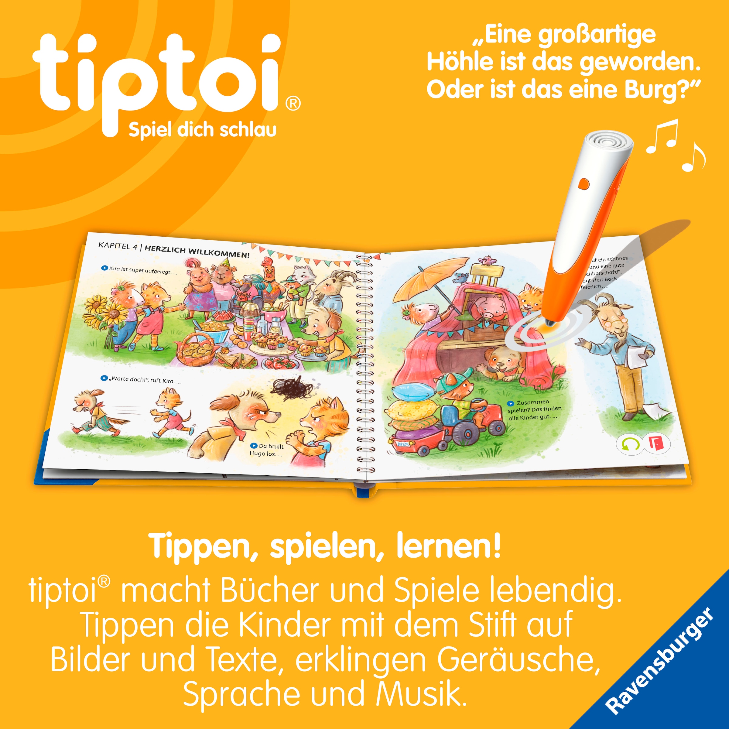 Ravensburger Buch »tiptoi® Bildergeschichten über den Umgang mit Gefühlen«, - Kira Katze und die Sache mit dem Streit; Made in Europe