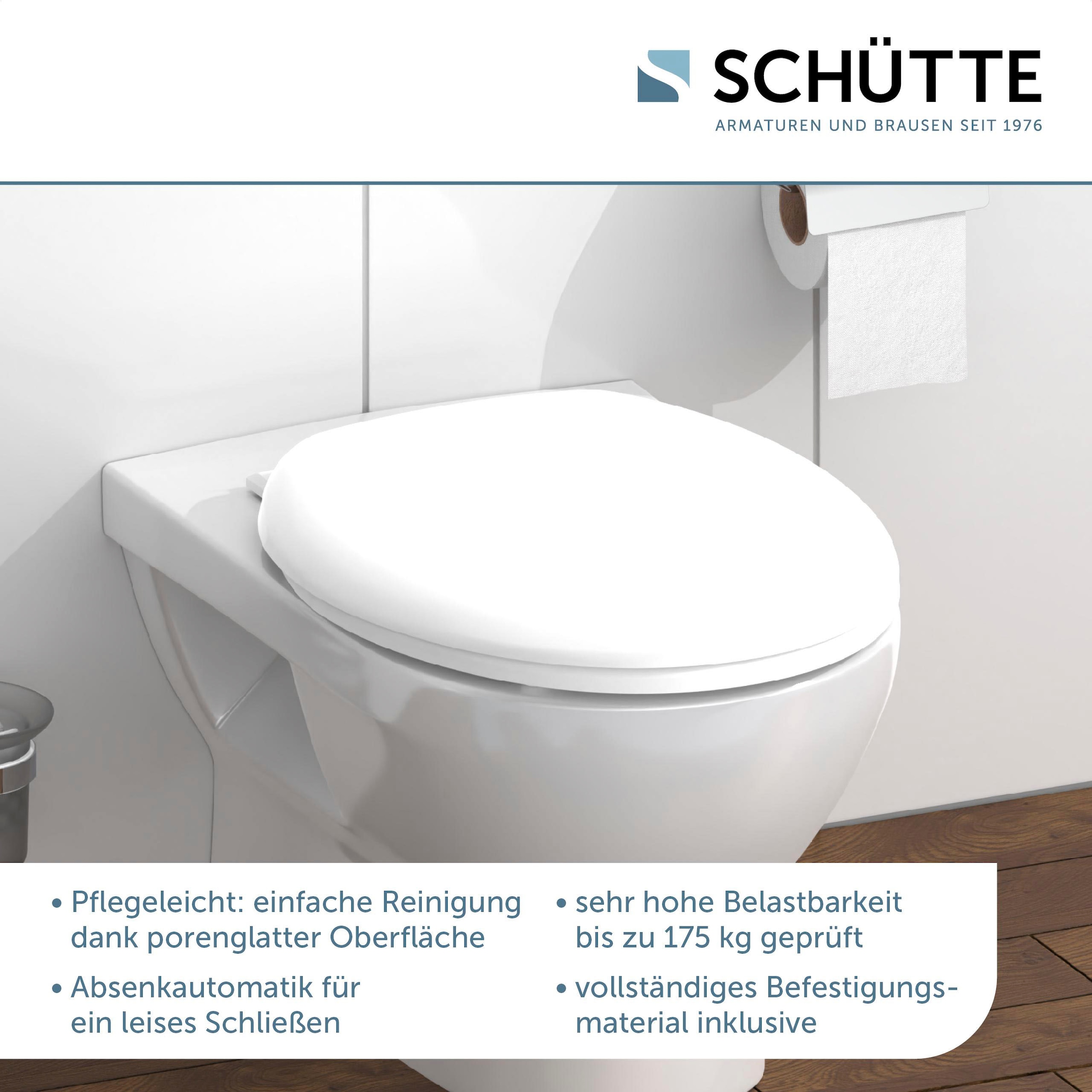 Schütte WC-Sitz »UNI«, Duroplast, Absenkautomatik