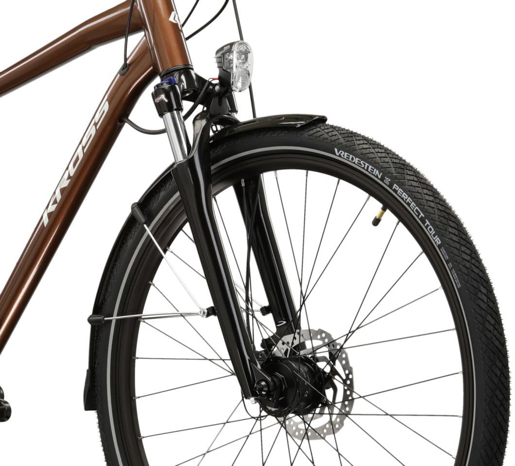 Kross Trekkingrad »Herren-Trekkingrad 28" Trans 5.0 Braun 18 Gänge« 18 Gang Shimano CUES U3020 Schaltwerk Kettenschaltung