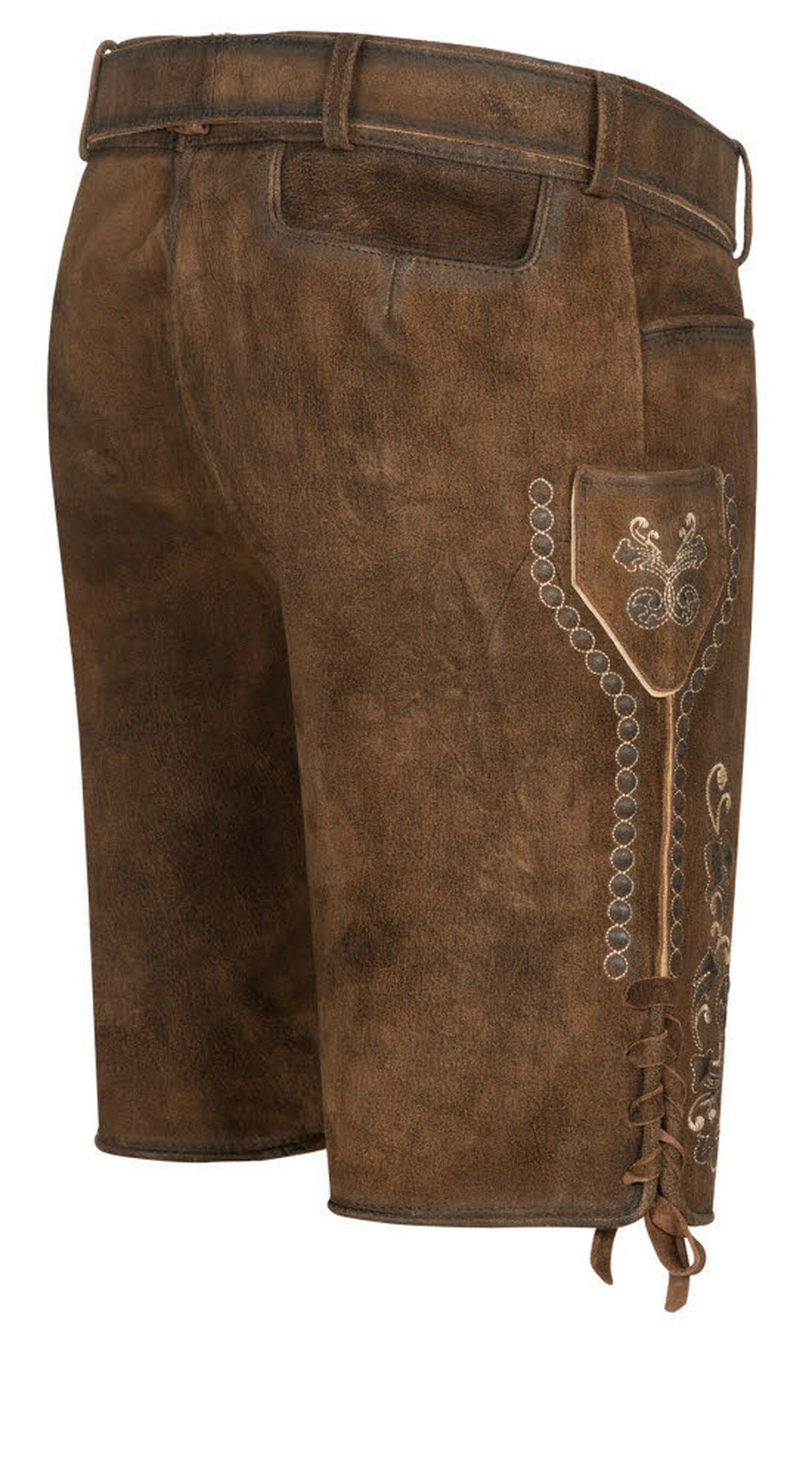 Nübler Trachtenlederhose »Lederhosen kurz Latz Manfred«