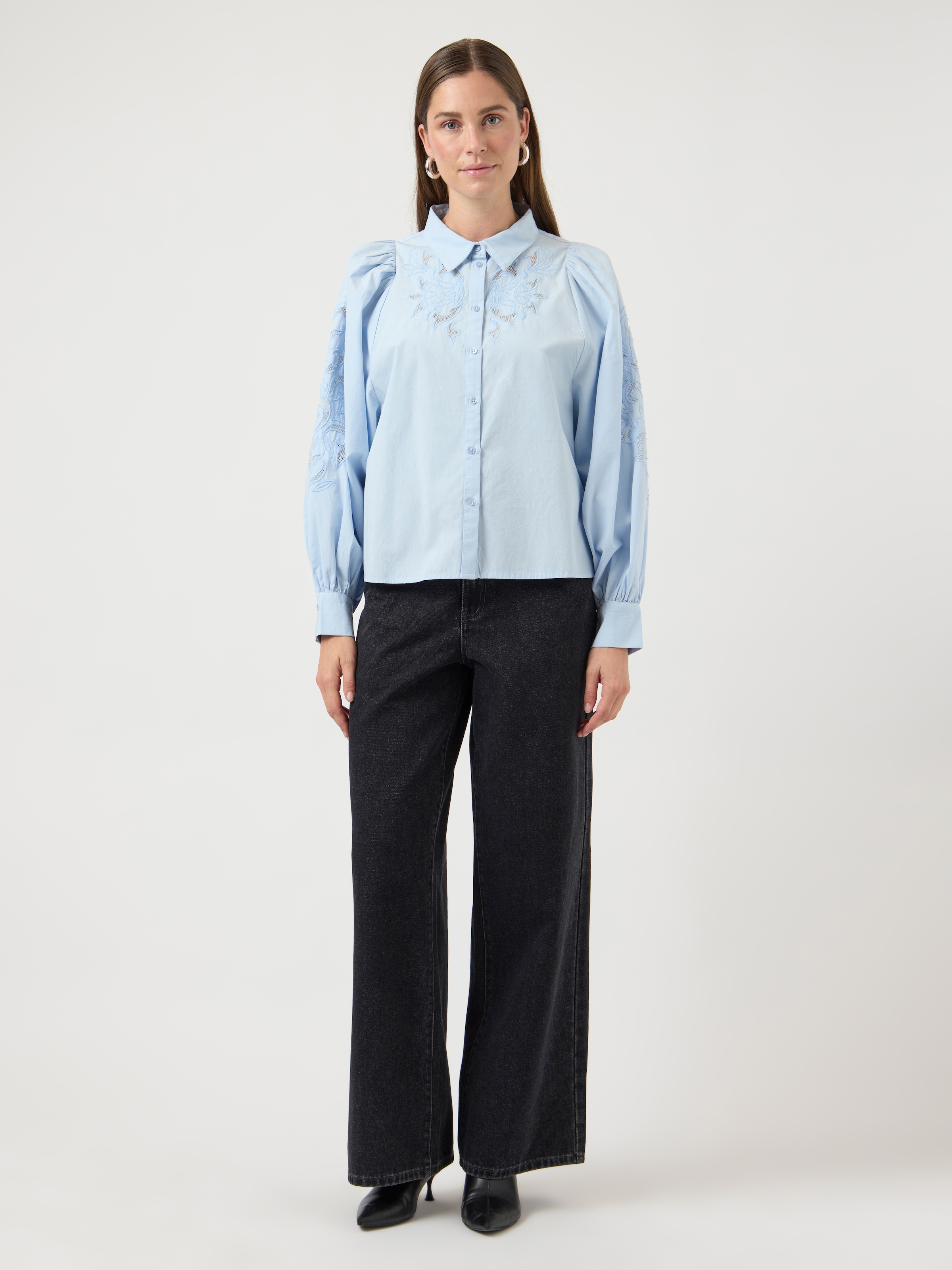 Y.A.S Spitzenbluse »YASZIMIA LS SHIRT S. NOOS«