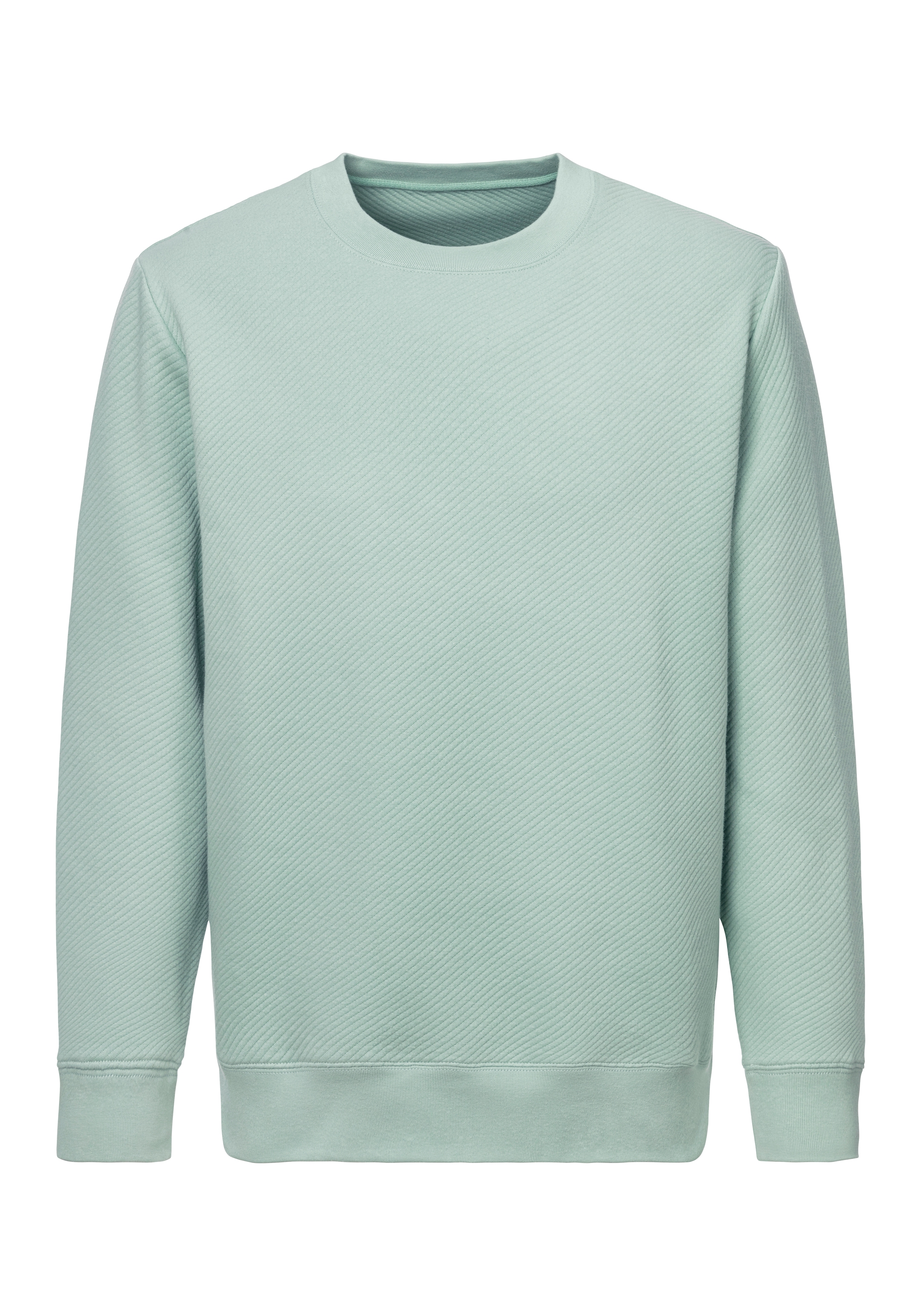John Devin Sweatshirt, Langarm, Sweatshirt mit Struktur, Rundhals, Baumwollmischung