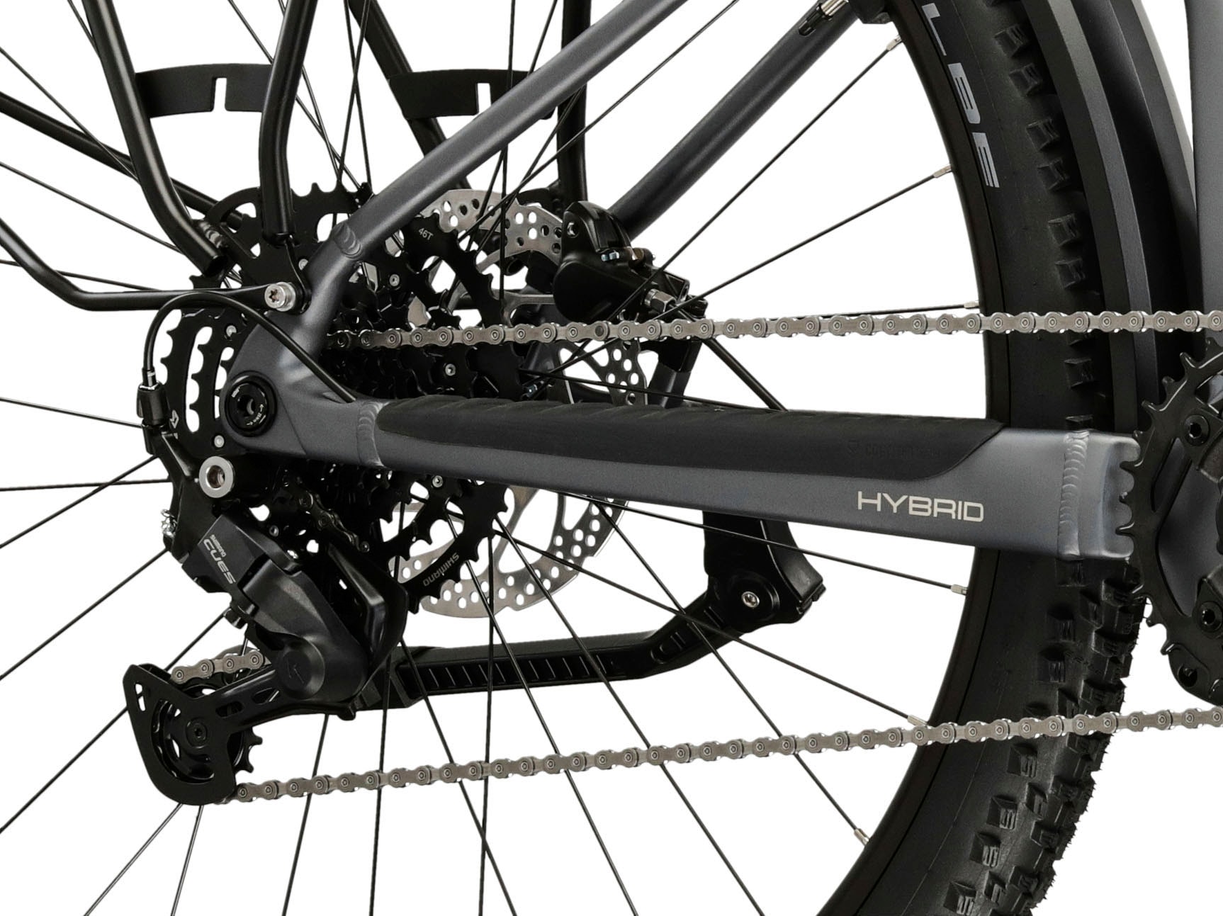 Kross »Influx Hybrid SUV 2.0 16,7Ah / 600 Wh 29 Zoll grau 9 Gänge 2026« 9 Gang Shimano CUES U4000 Schaltwerk Kettenschaltung Mittelmotor 250 W