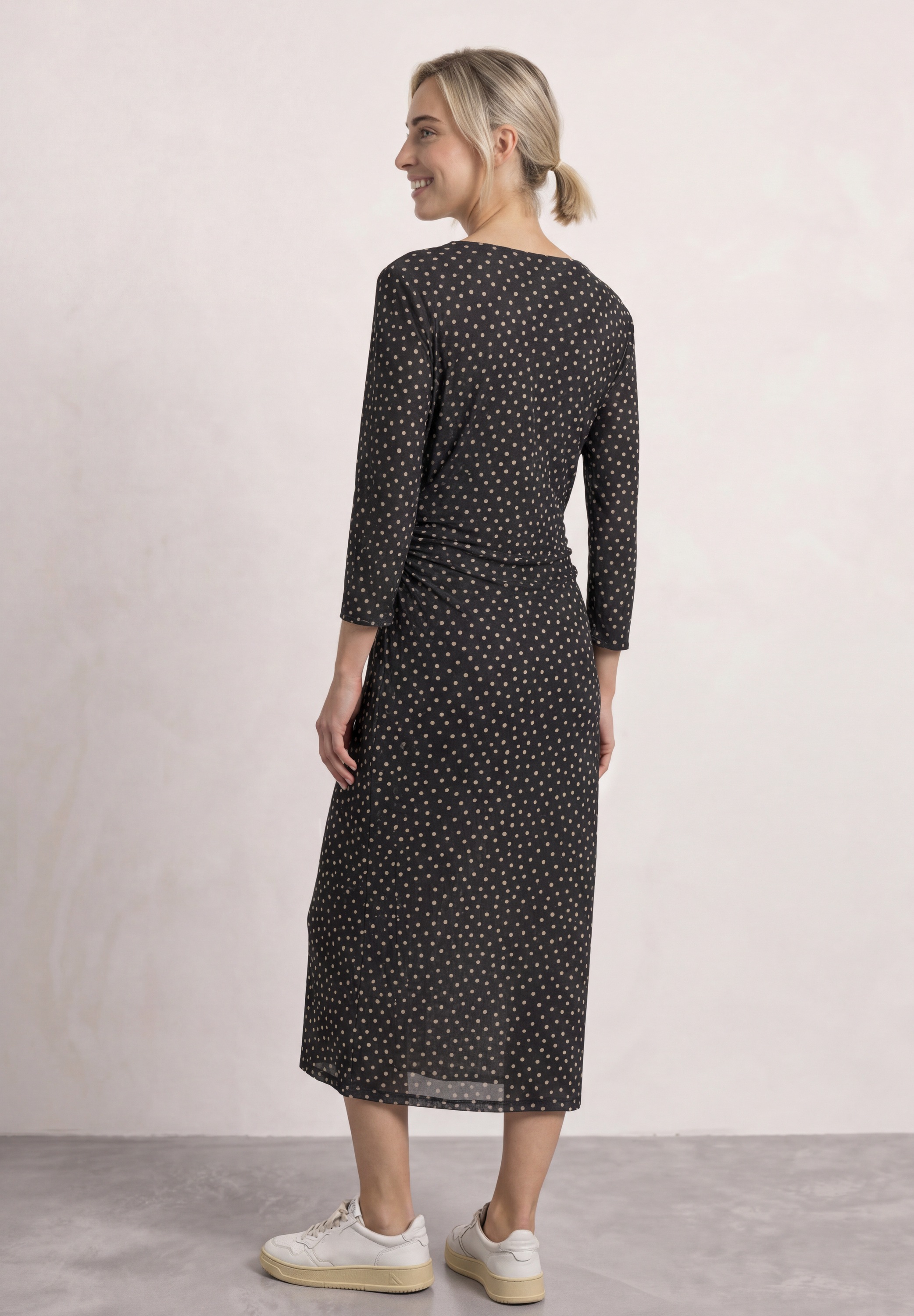 STREET ONE Midikleid Ohne Taschen mit Punktemuster