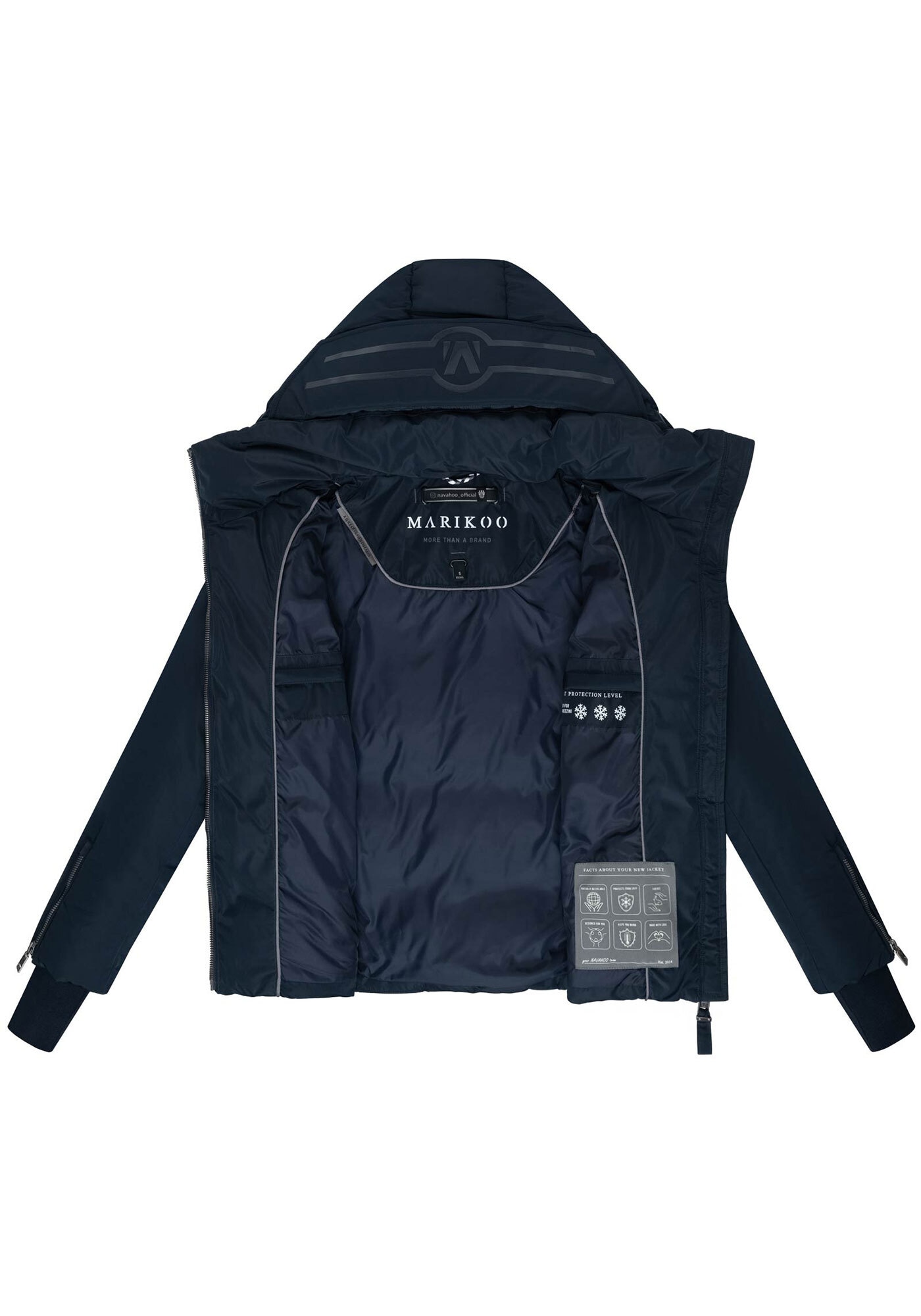 Marikoo Winterjacke »Aleynaa«, Winterjacke mit Taillengürtel