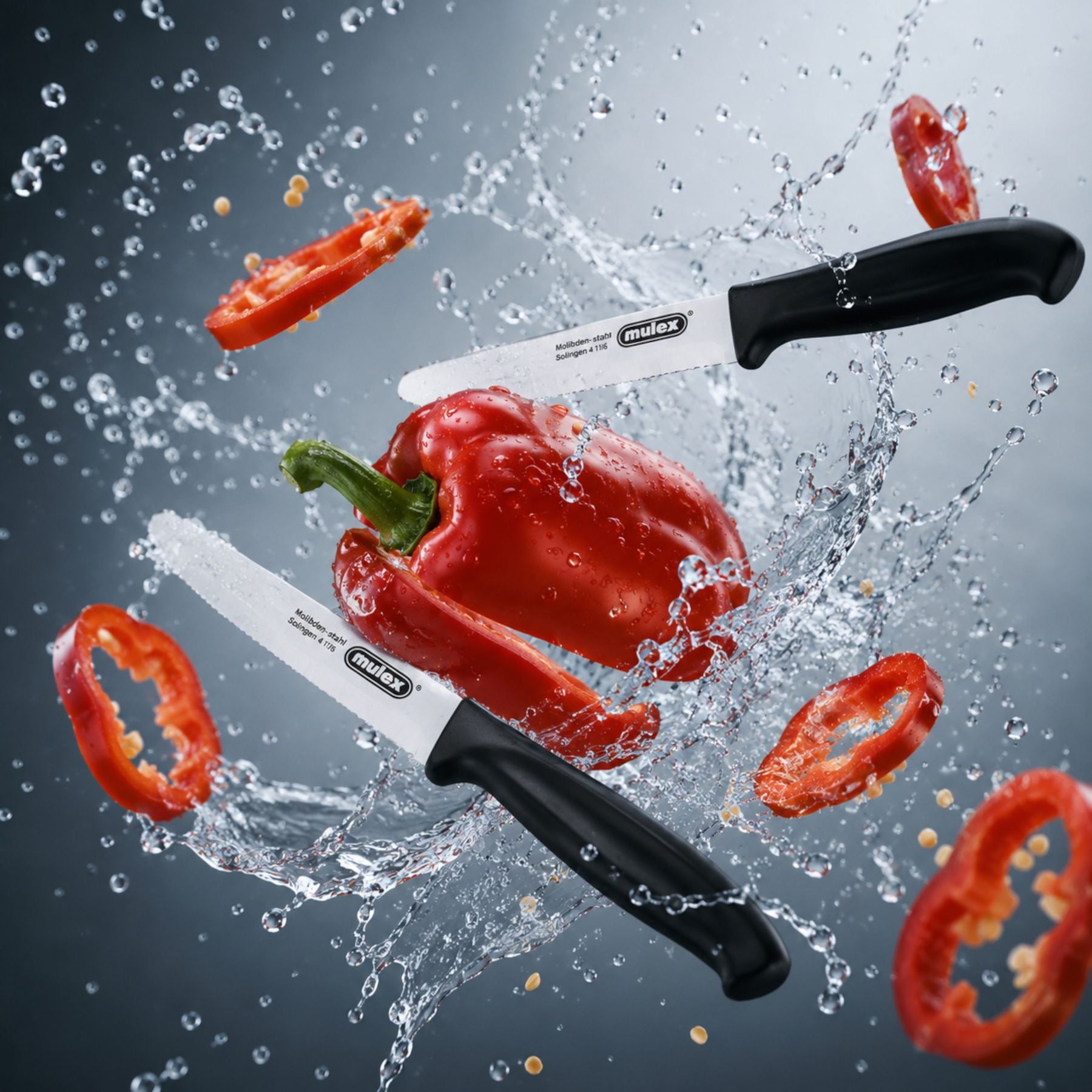 Mulex Messer-Set extra scharferWellenschliff und ergonomischer Griff