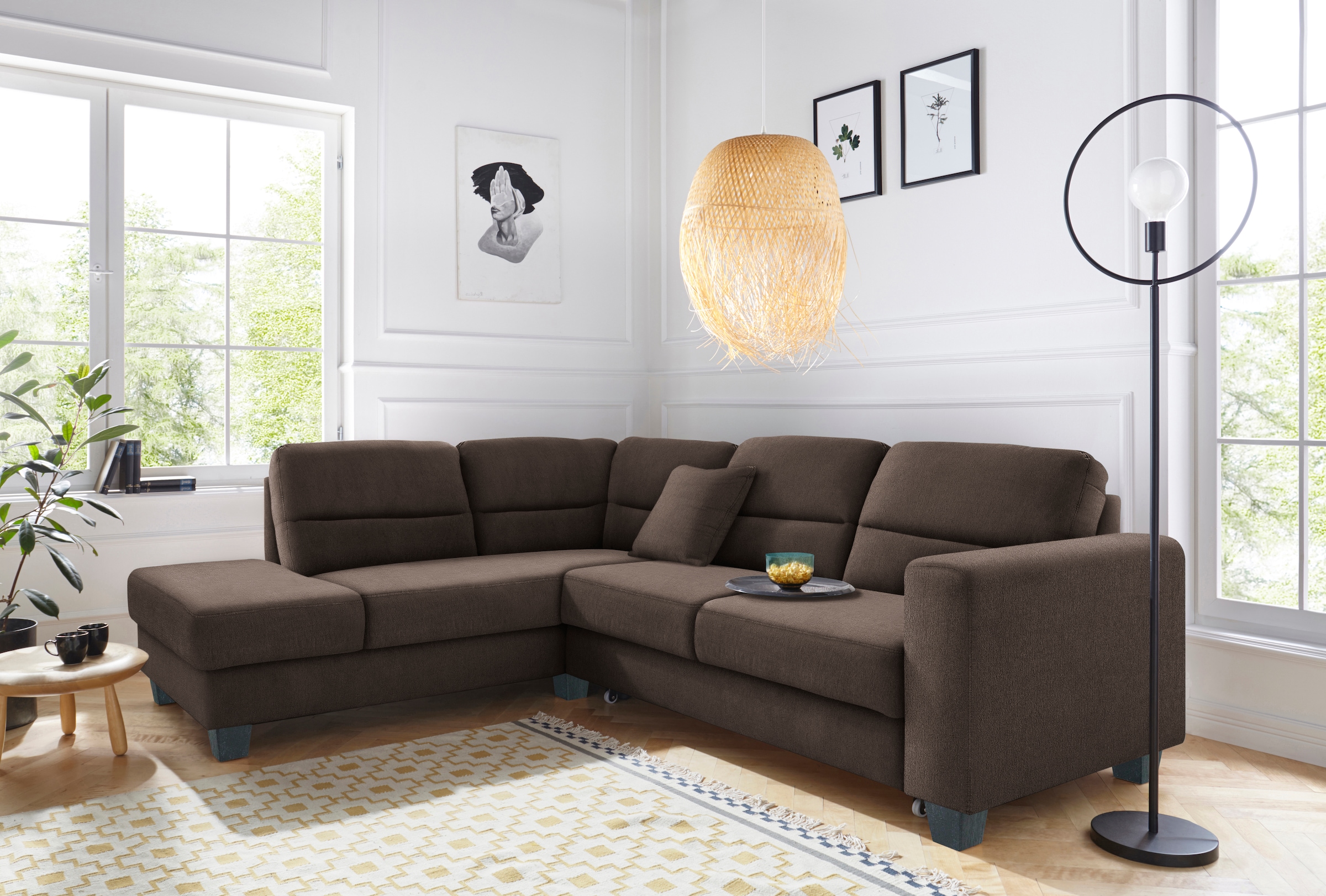 TRENDMANUFAKTUR Ecksofa "Chamber, zeitlos&modern, hoher Sitzkomfort, Breite günstig online kaufen