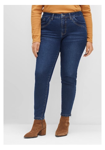 Sheego Stretch-Jeans »7/8-Jeans«, mit Zippern am Saumabschluss kaufen
