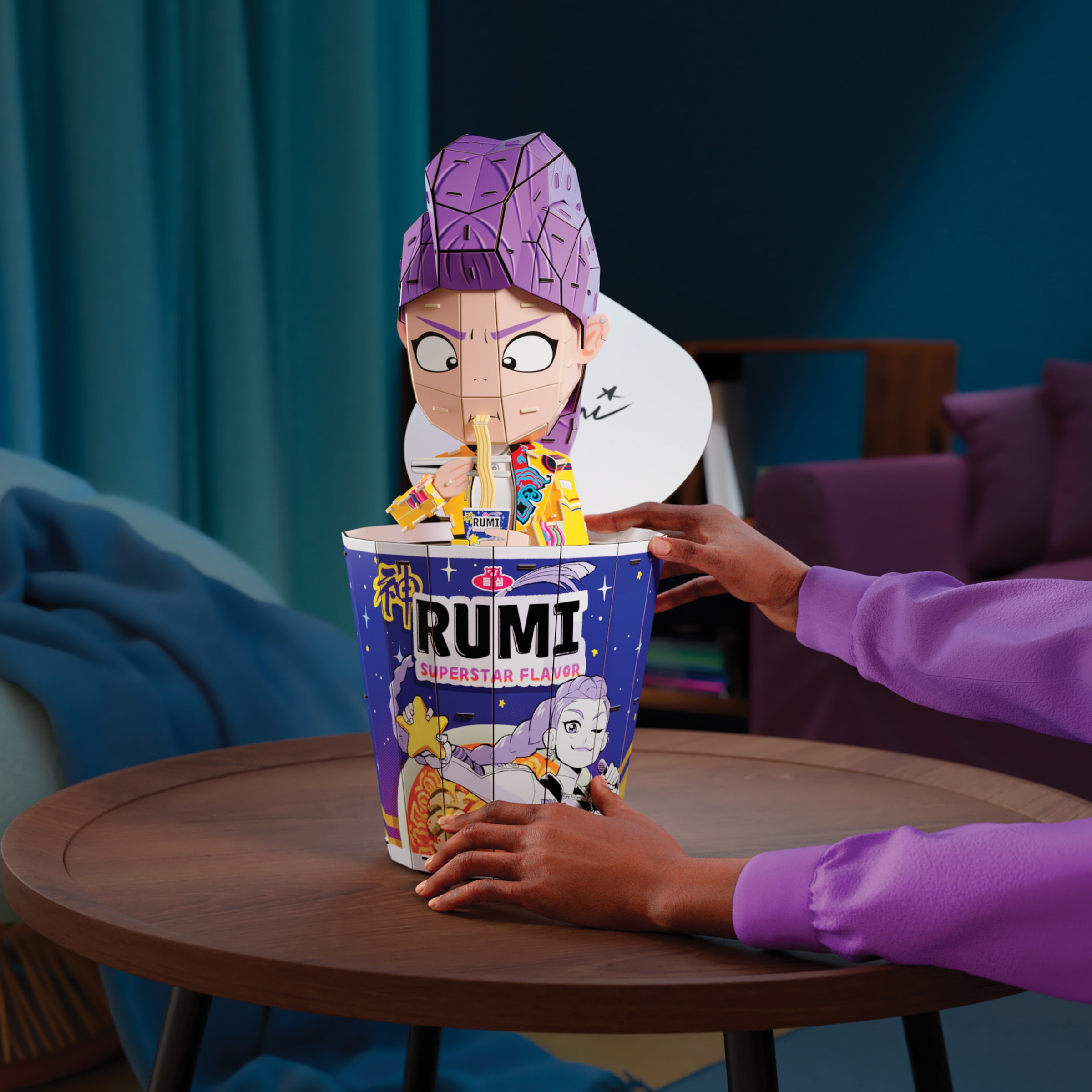 Spin Master 3D-Puzzle »4D Build - K-Pop Demon Hunters - Rumi im Ramen-Becher«