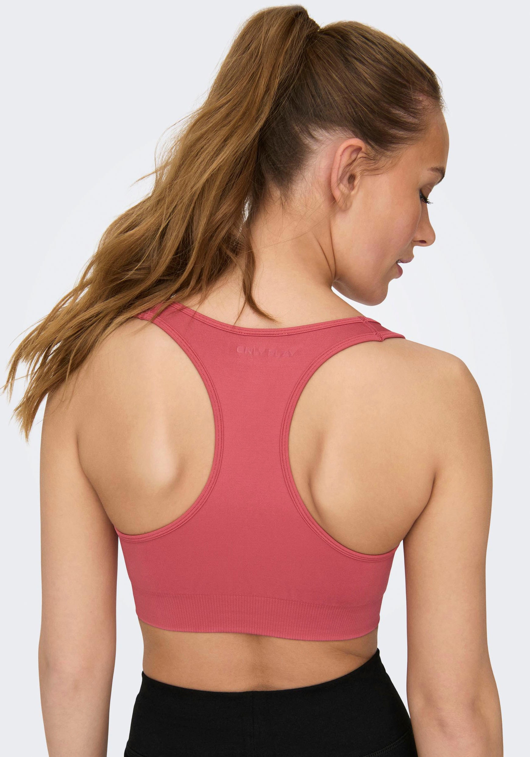 Buy Only Play ONPLEA SEAM SPORTS BRA NOOS - Dark Red