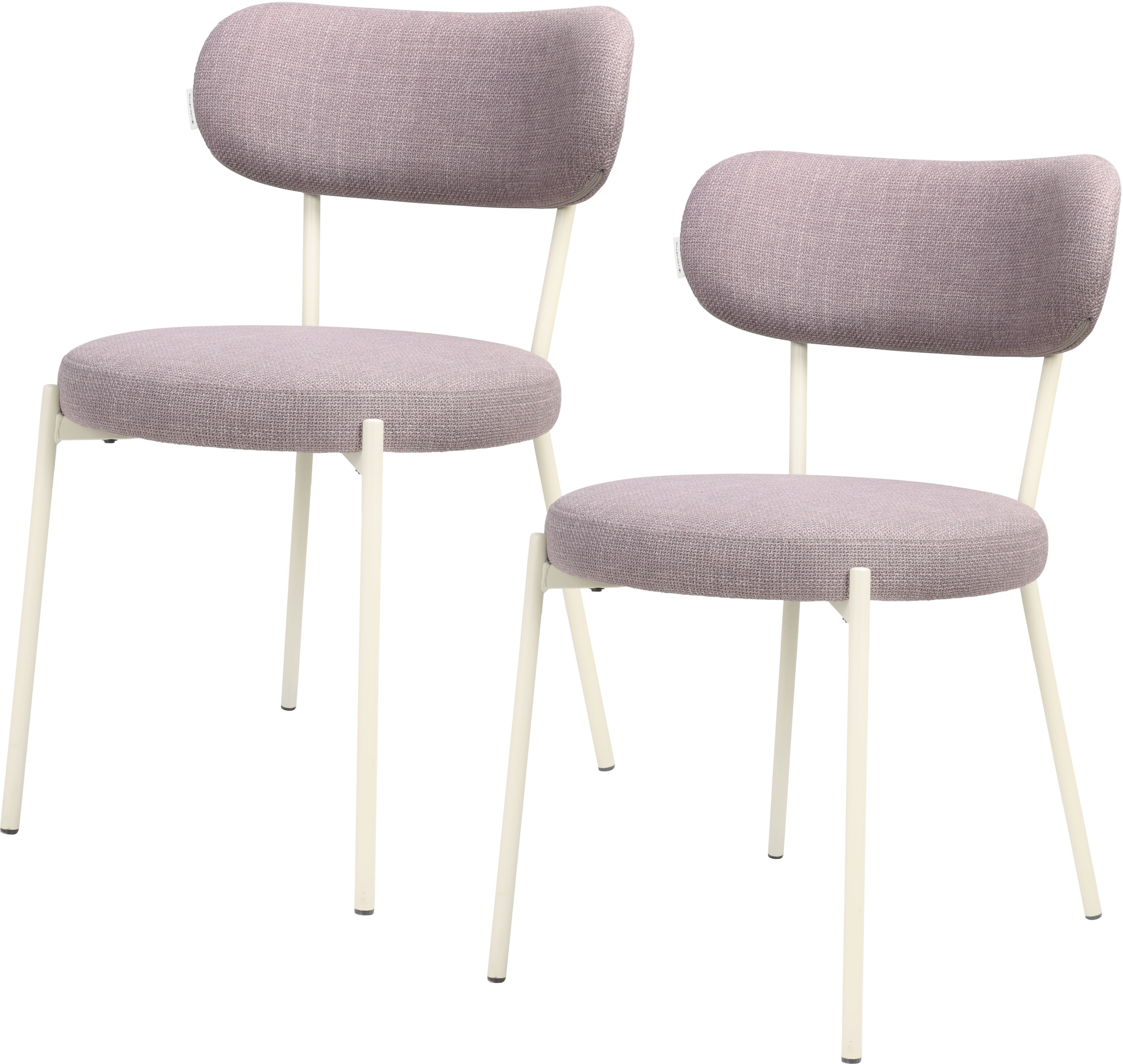 TOM TAILOR HOME 4-Fußstuhl »SOFT PAD CHAIR«, (Set), 2 St., Webstoff, Esszimmerstuhl, 4-Fußgestell, mit Rückenausschnitt
