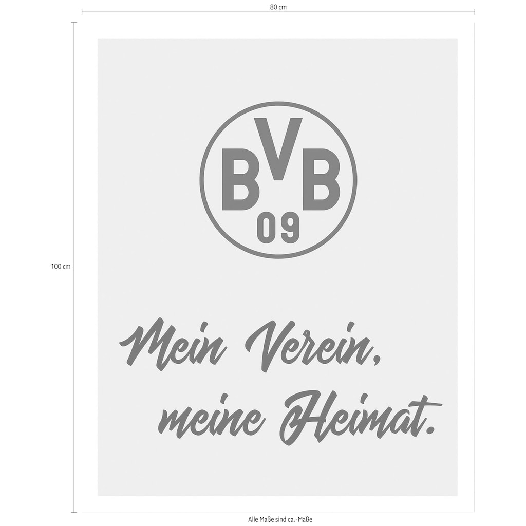 Wall-Art Poster »BVB Mein Verein, meine Heimat«, Landschaften, Poster ohne Bilderrahmen