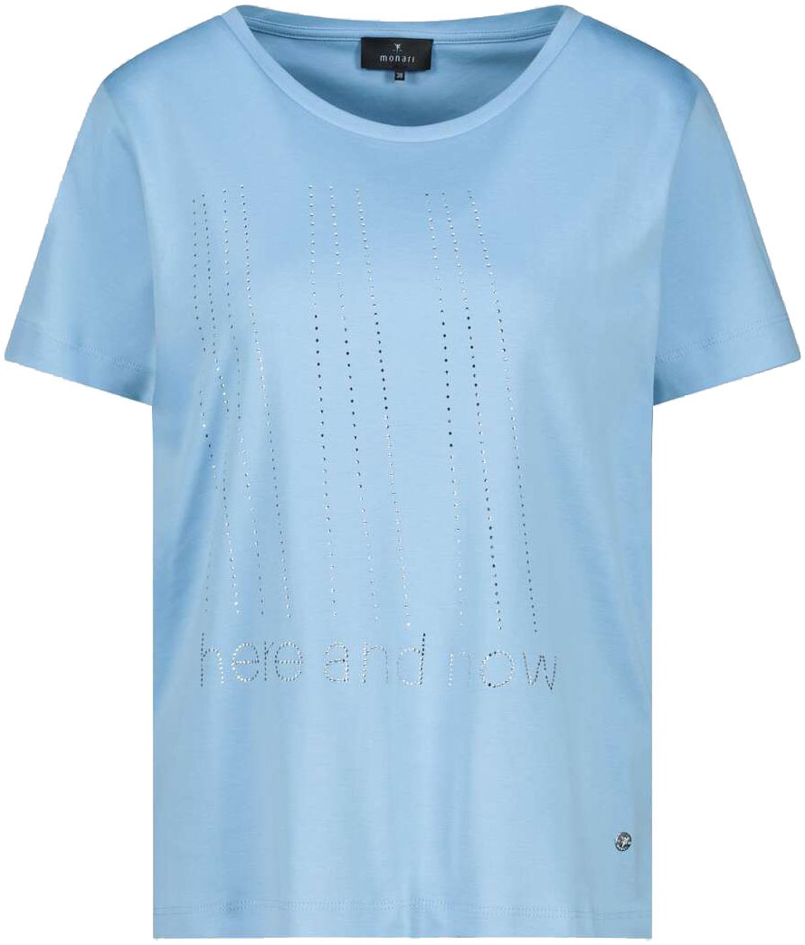 Monari Rundhalsshirt mit Glitzernieten