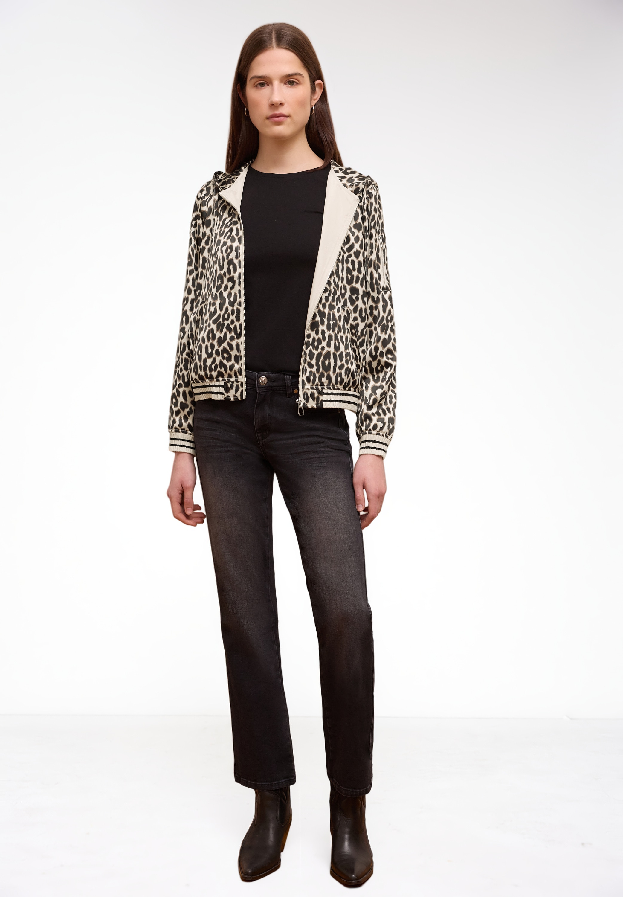 STREET ONE STUDIO Blouson mit Kapuze mit Kapuze mit Tunnelzugband