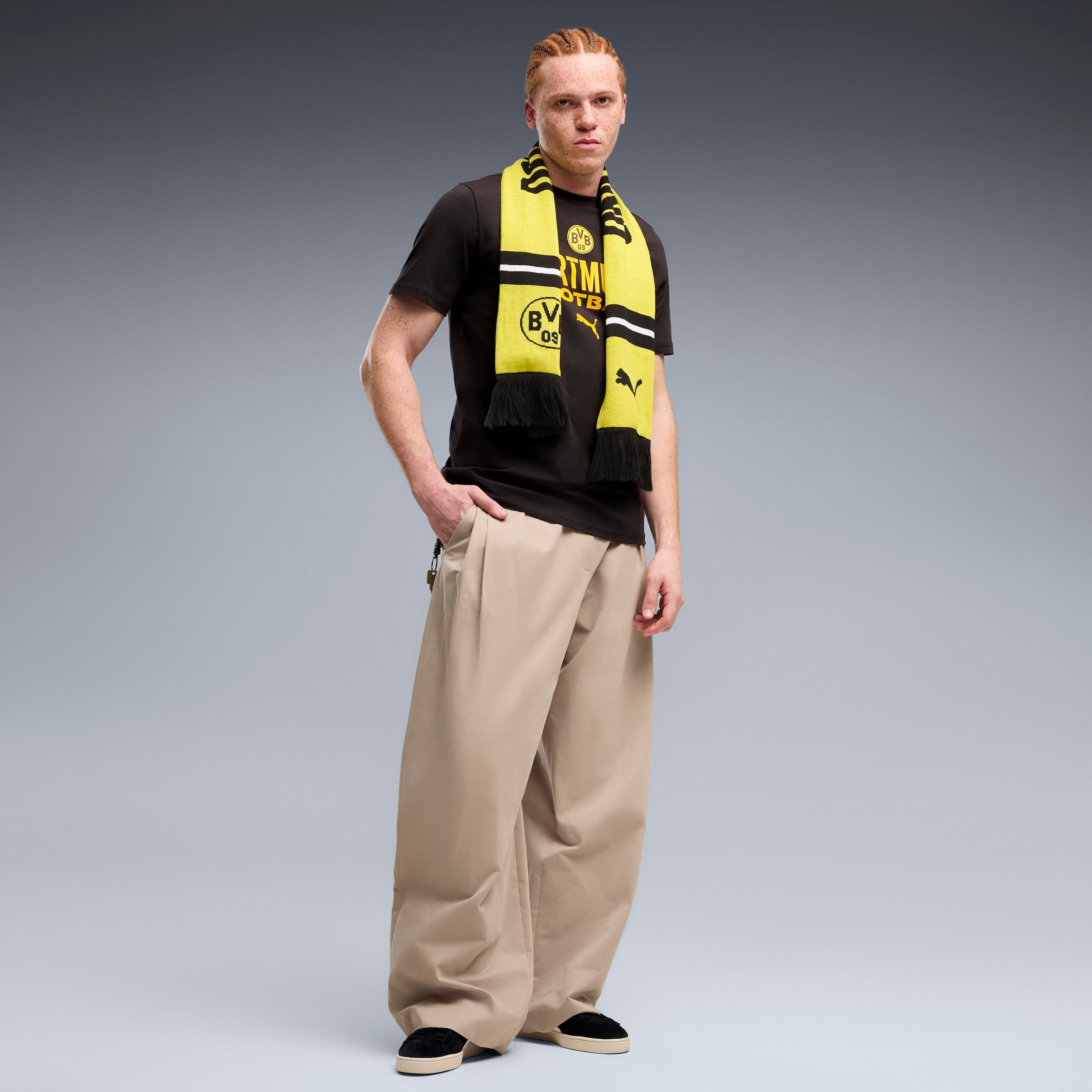 PUMA Trainingsshirt »BVB FTBLCULTURE TEE« Regular Fit, Kurzarm-Design, Rundhalsausschnitt, Logodruck