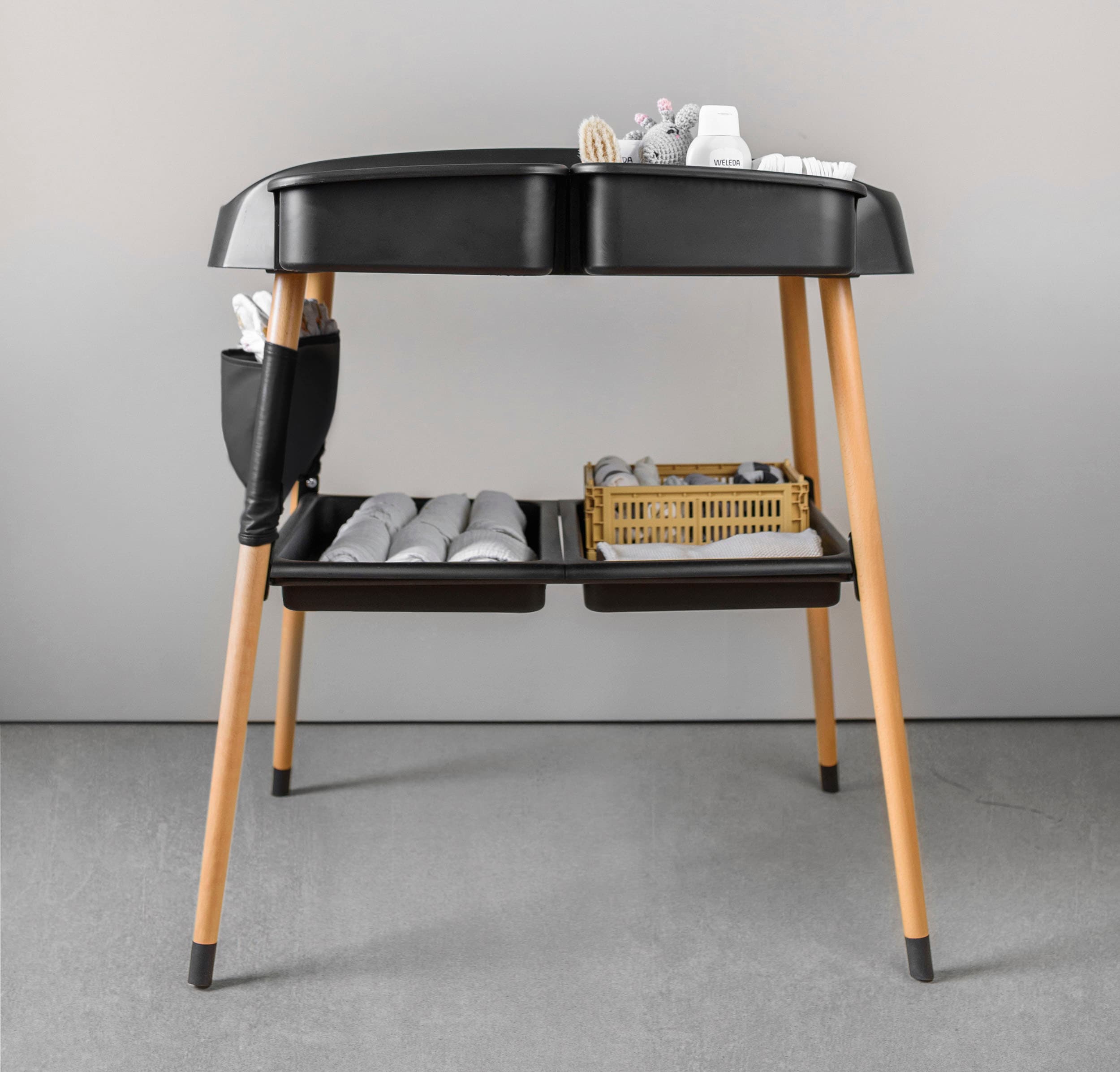 BabyGo Wickeltisch "ChangeMe, schwarz" bis 11 kg Made in Europe 62 cm günstig online kaufen