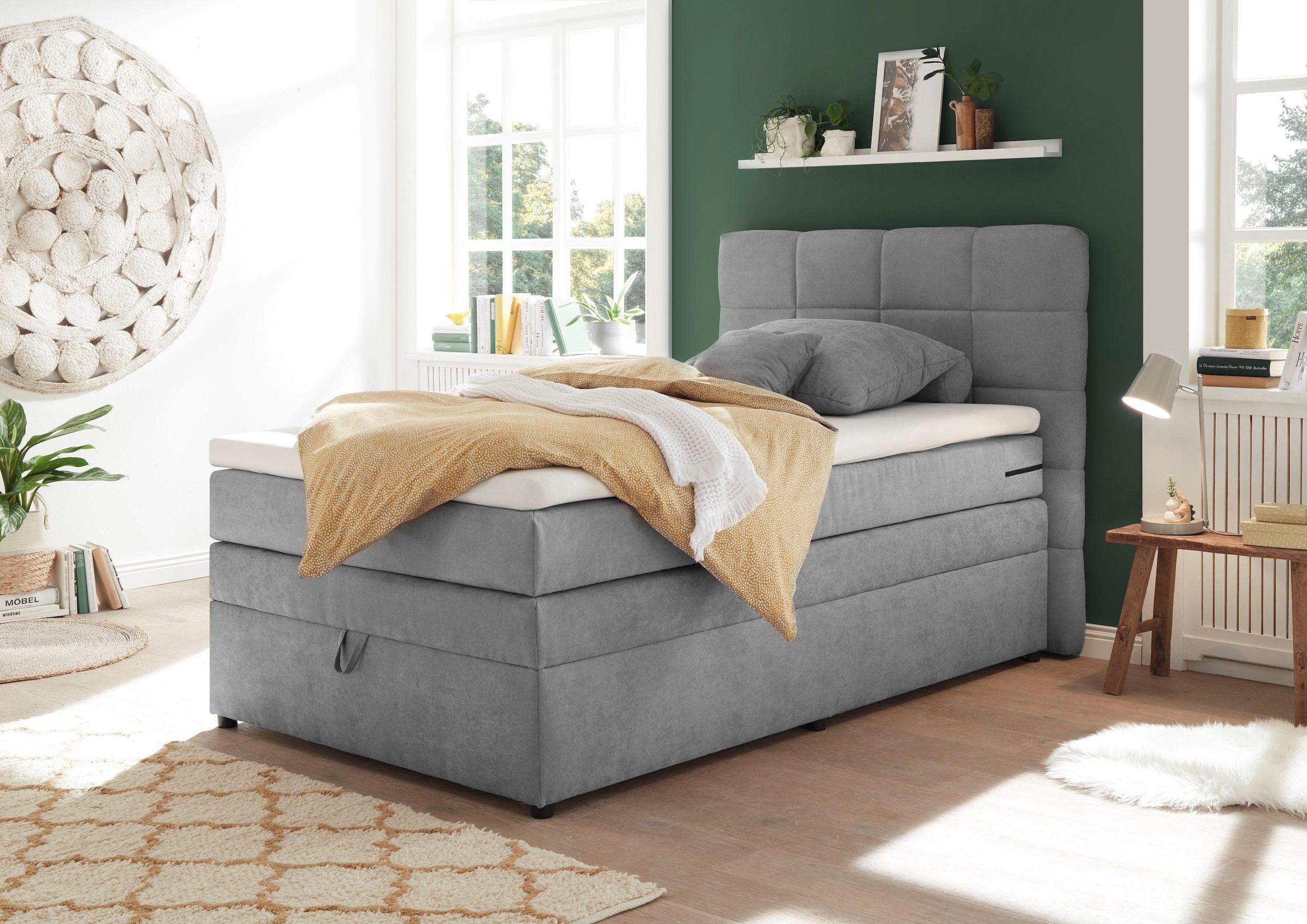 Boxspringbett »Tacoma«, inkl. Bettkasten und Topper