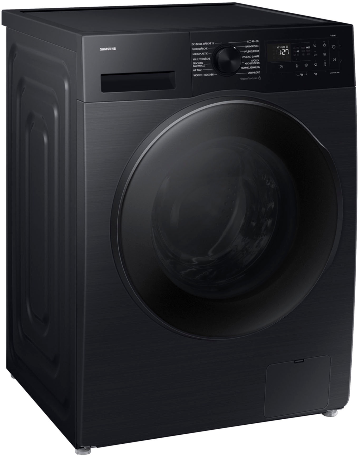 SAMSUNG Waschtrockner "WD9EDG5B15BE", B:60cm H:85cm T:60cm, schwarz, Waschtrockner, Hygiene Dampfprogramm