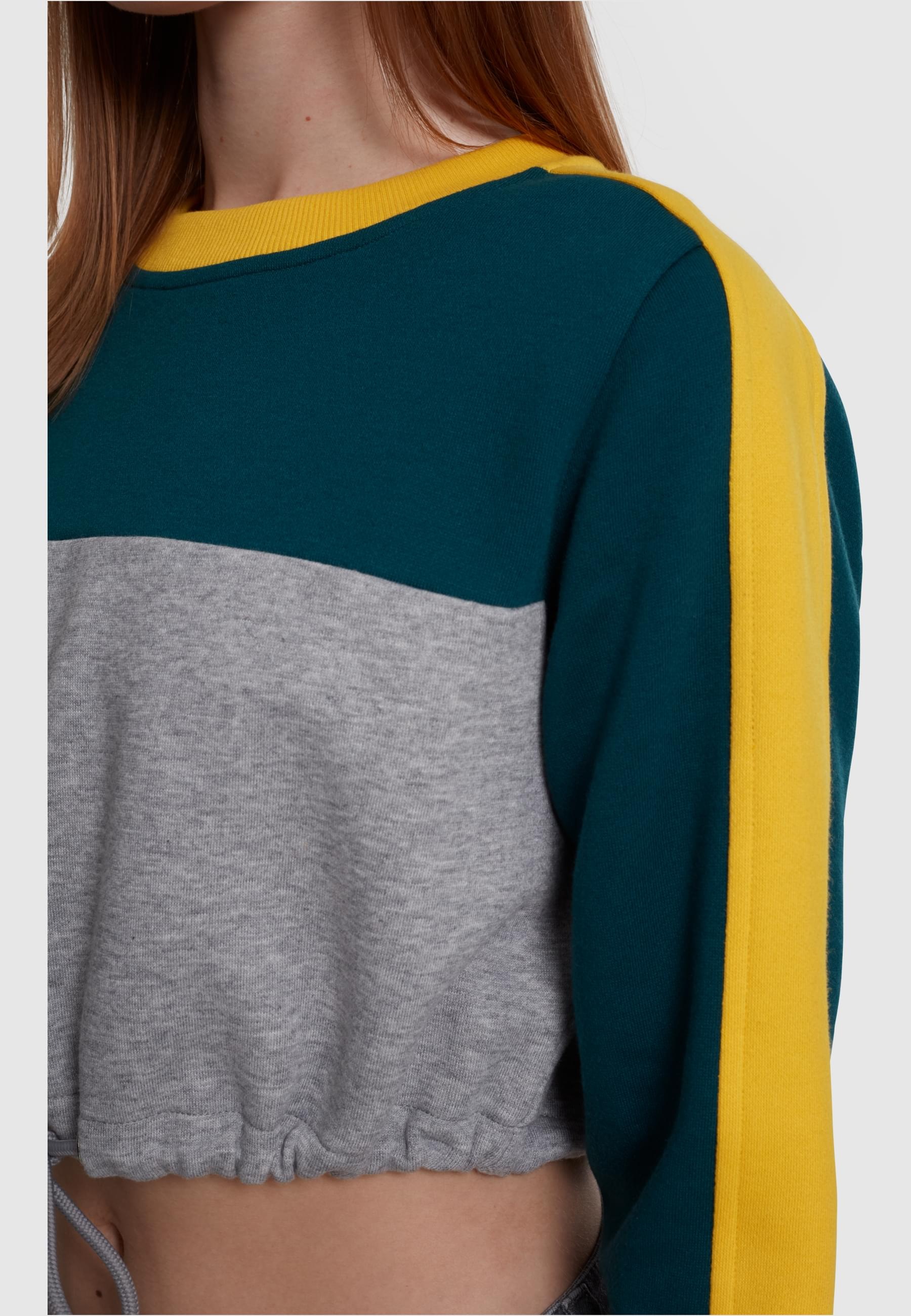 URBAN CLASSICS Sweatshirt »Urban Classics Damen Ladies Cropped 3-Tone Stripe Crew«, (1 tlg.)