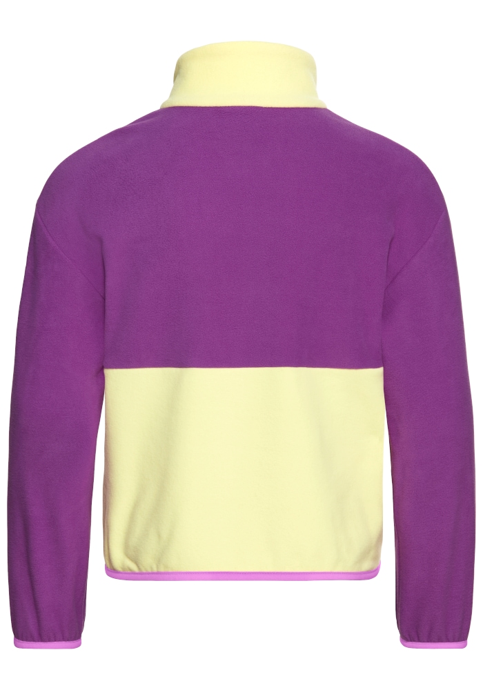Jack Wolfskin Strickfleece-Pullover »COLORBLOCK TAUNUS HZ K« mit halbem Frontzipper, wasserabweisend, windabweisend, atmungsaktiv