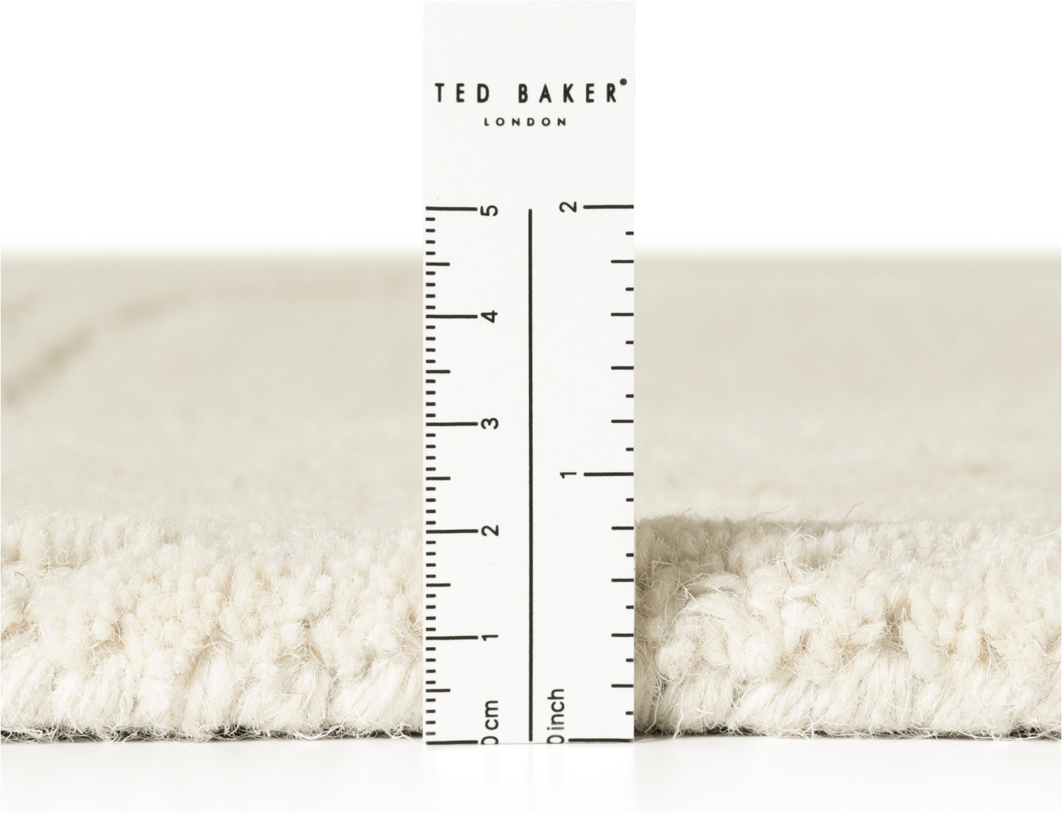 Ted Baker Wollteppich »Wollteppich Victoria« rechteckig 18 mm Höhe Naturteppich Wolle, Hoch-Tief-Design, Wohnzimmer, Schlafzimmer