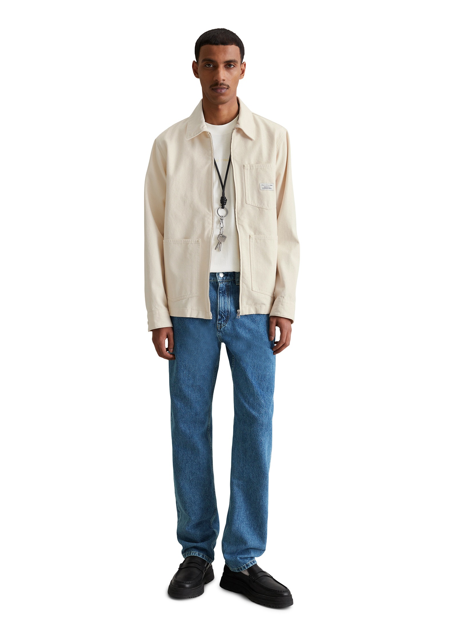 Marc O'Polo DENIM Kurzjacke »aus robustem Bio-Baumwoll-Twill« ohne Kapuze