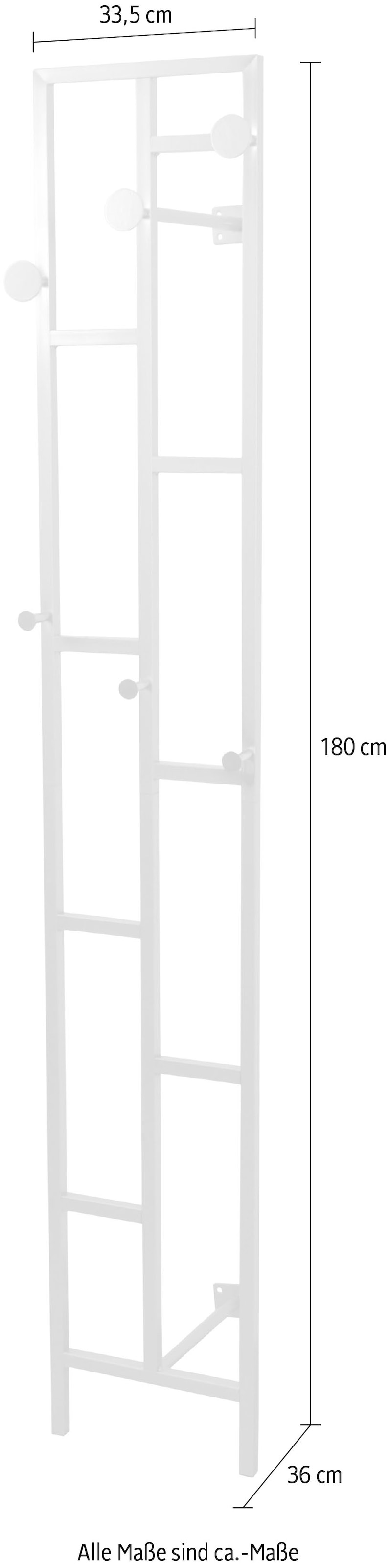 INOSIGN Wandgarderobe, aus Metall, Höhe 180 cm, Wandmontage günstig online kaufen