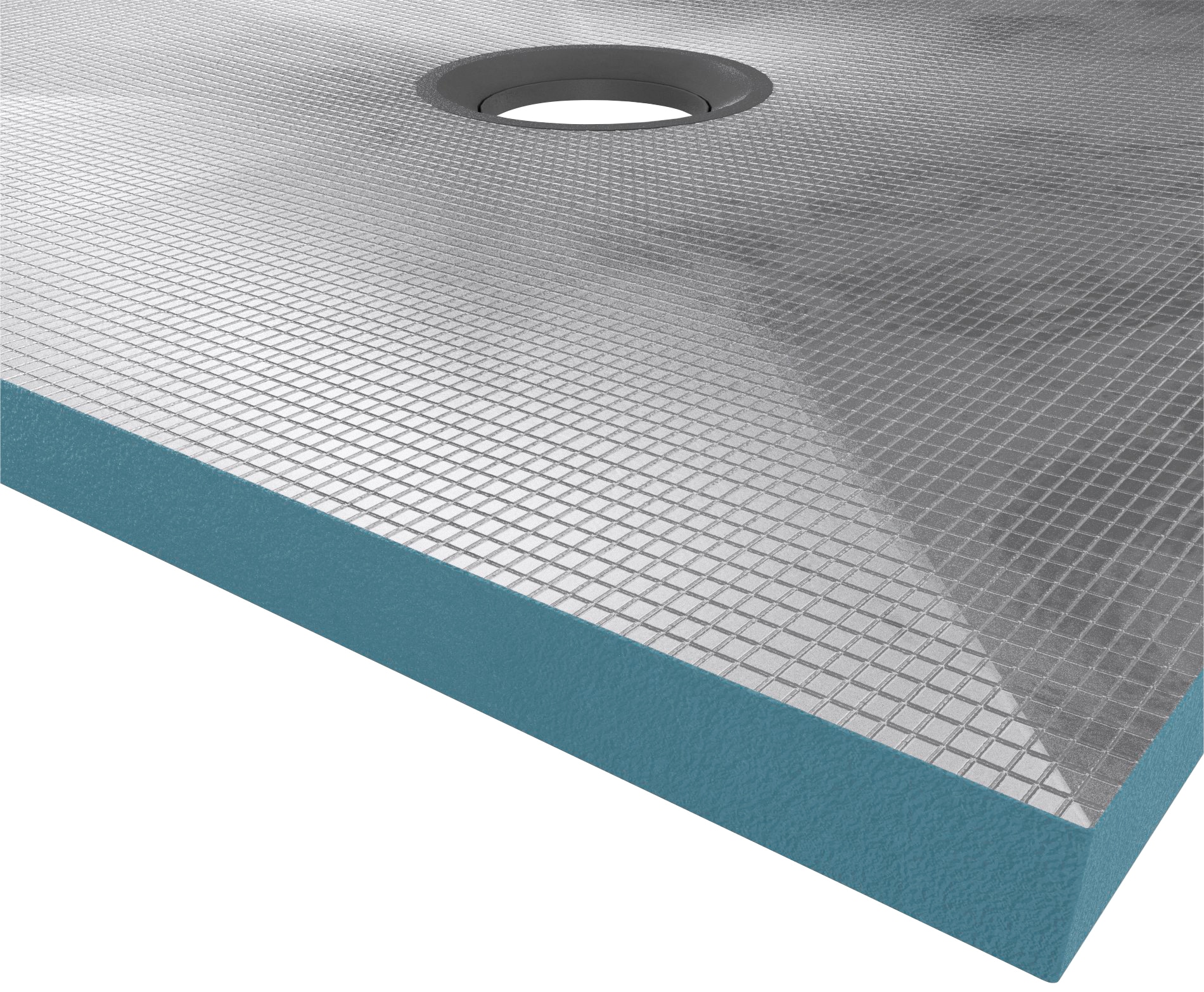Marwell Duschwanne, 90 x 90 x 4 cm aus sehr stabilem, wasserdichtem Polystyrol